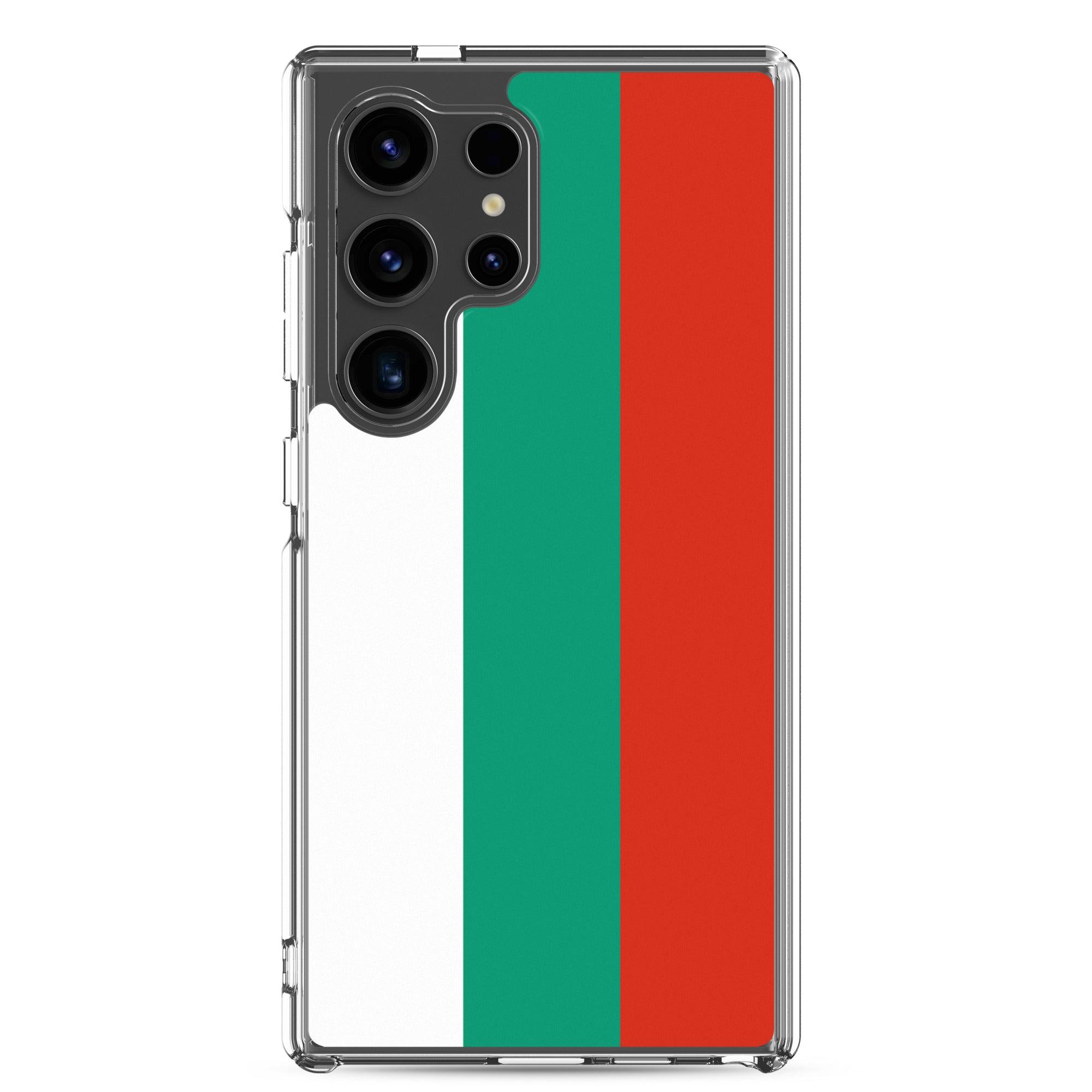 Coque de téléphone avec le drapeau de la Bulgarie, en TPU, offrant une protection et un design élégant.