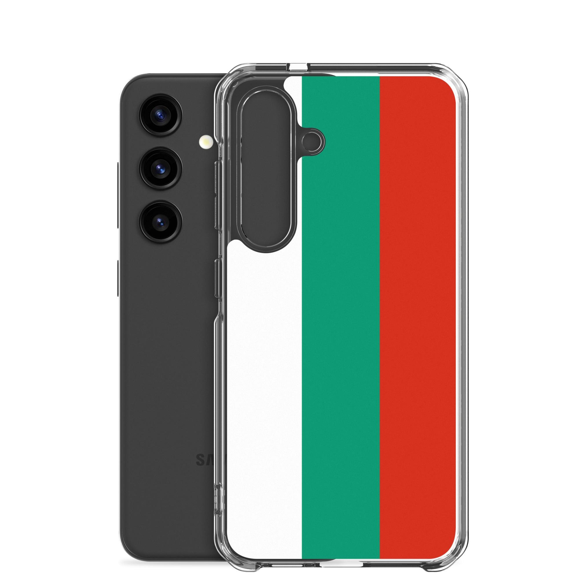 Coque de téléphone avec le drapeau de la Bulgarie, en TPU, offrant une protection et un design élégant.