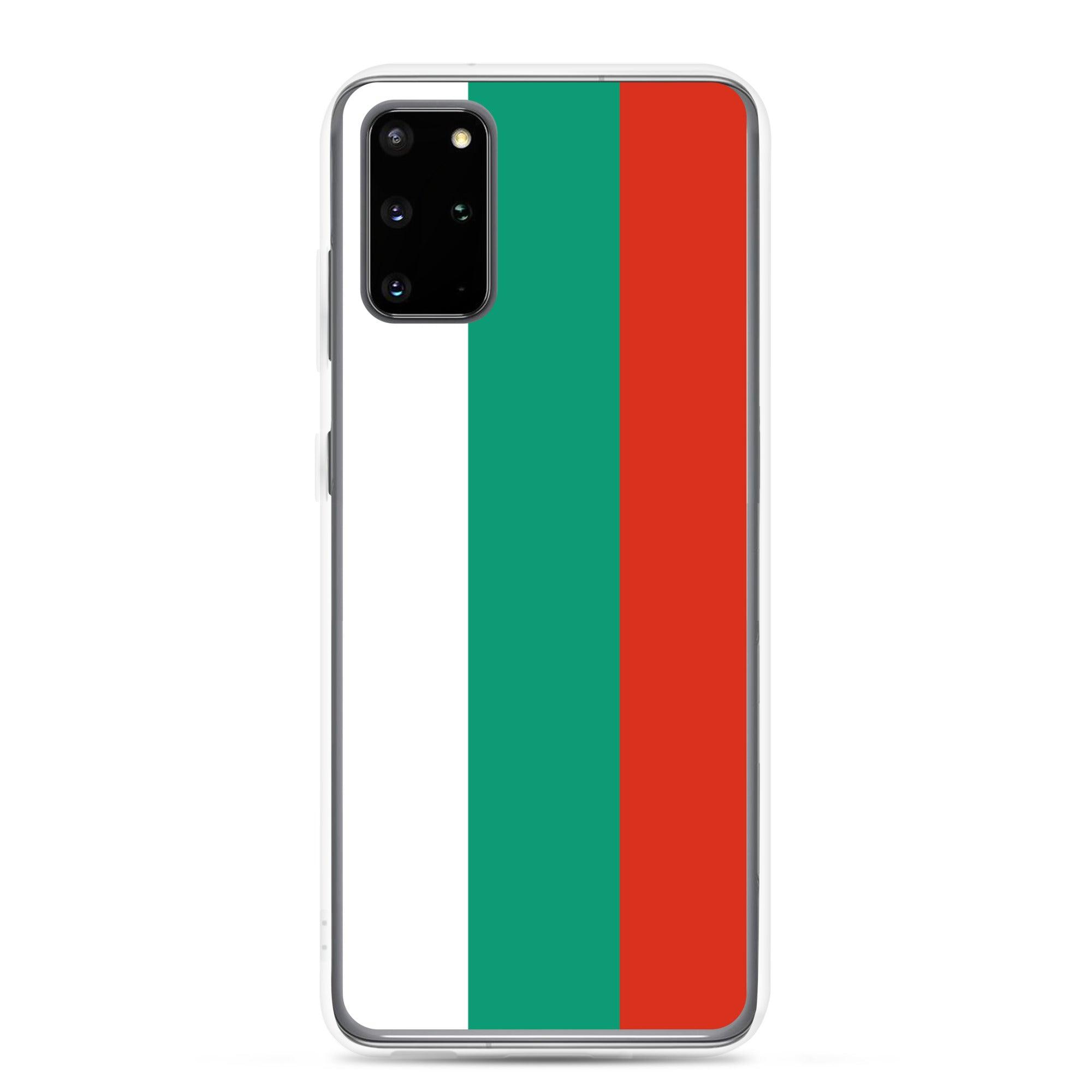 Coque de téléphone avec le drapeau de la Bulgarie, en TPU, offrant une protection et un design élégant.