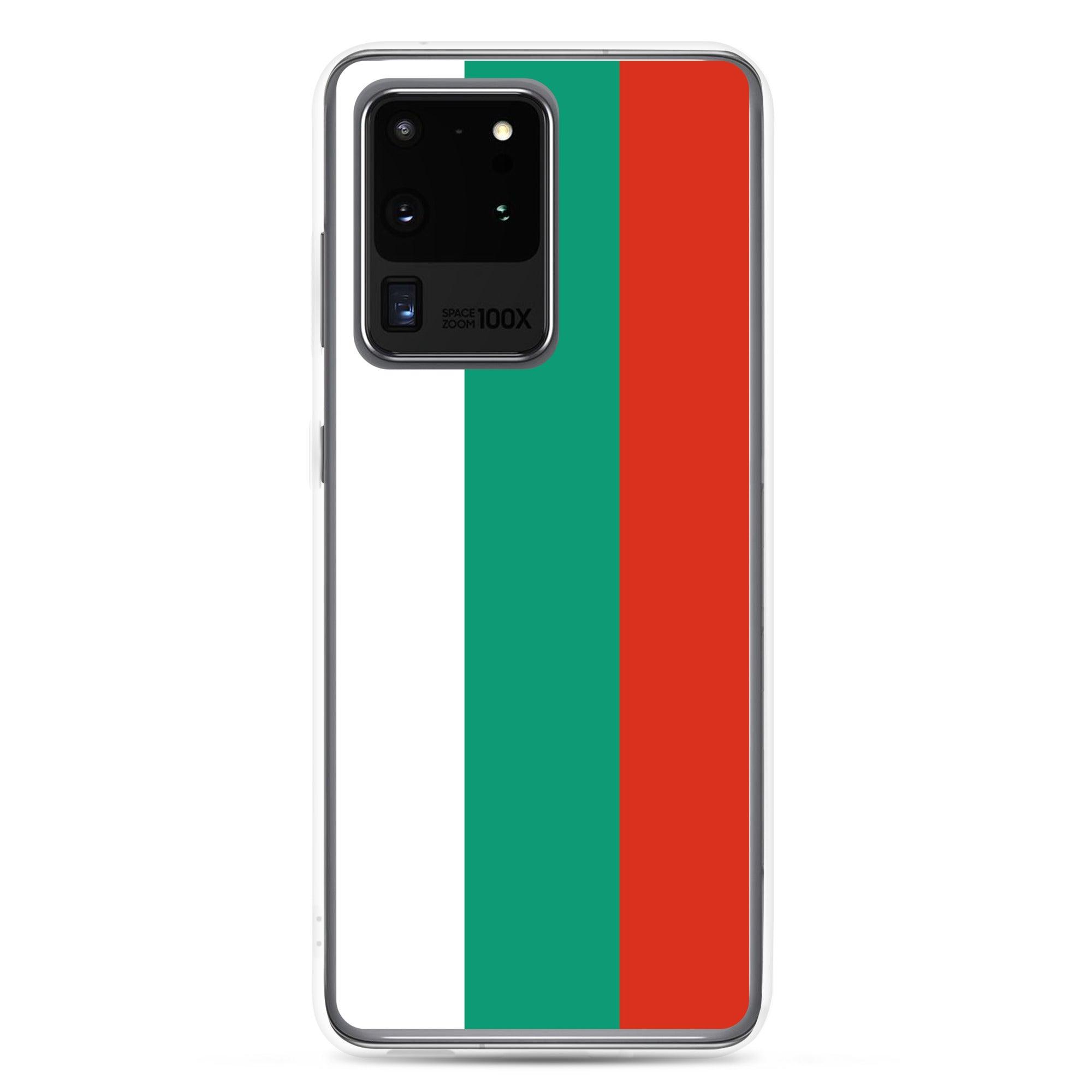 Coque de téléphone avec le drapeau de la Bulgarie, en TPU, offrant une protection et un design élégant.