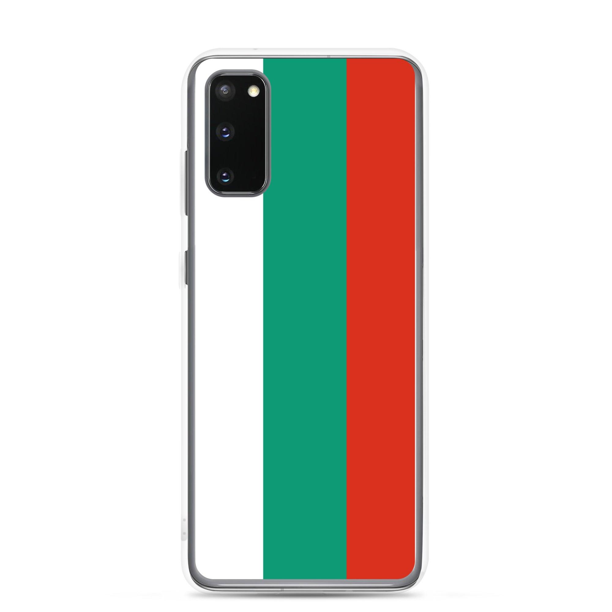 Coque de téléphone avec le drapeau de la Bulgarie, en TPU, offrant une protection et un design élégant.