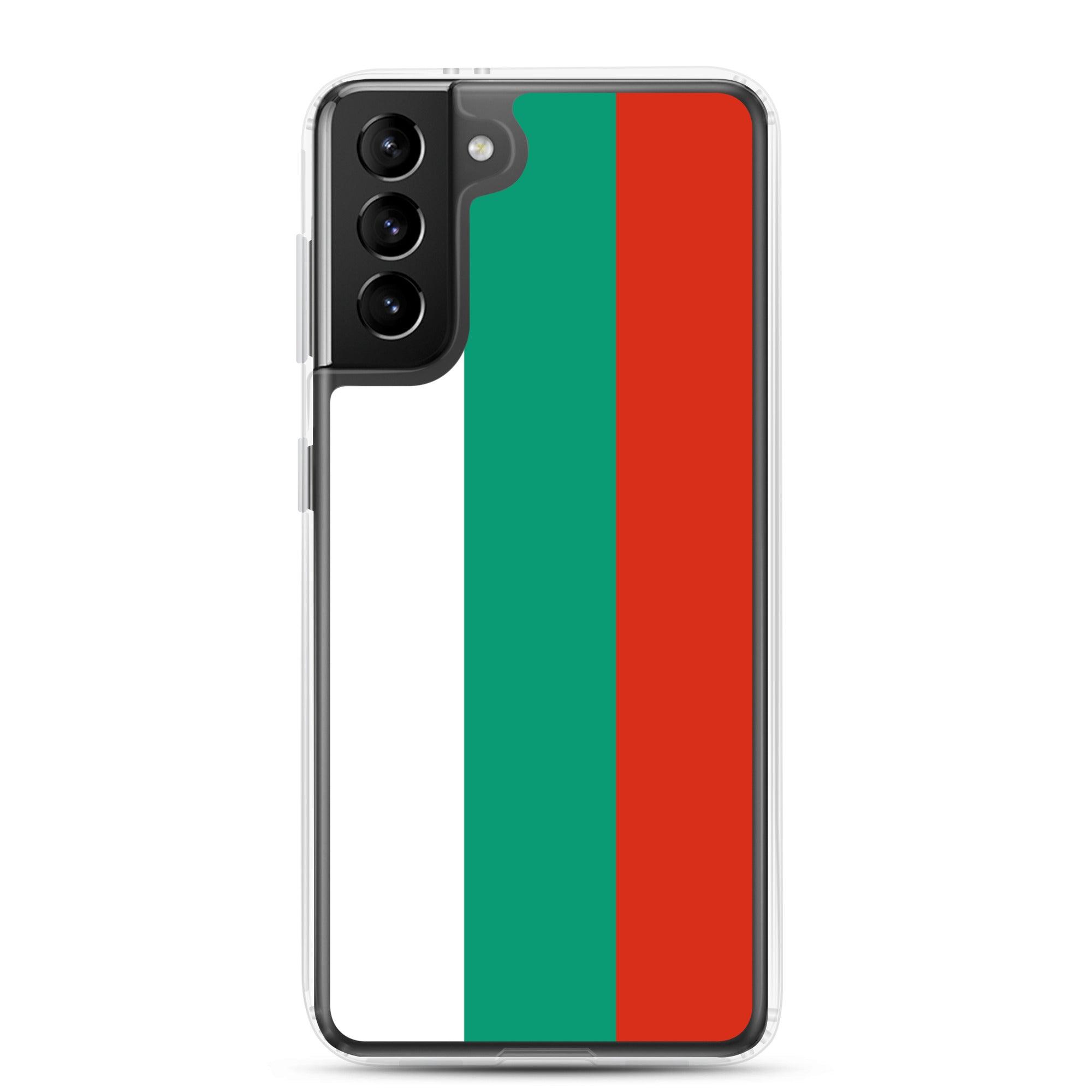 Coque de téléphone avec le drapeau de la Bulgarie, en TPU, offrant une protection et un design élégant.