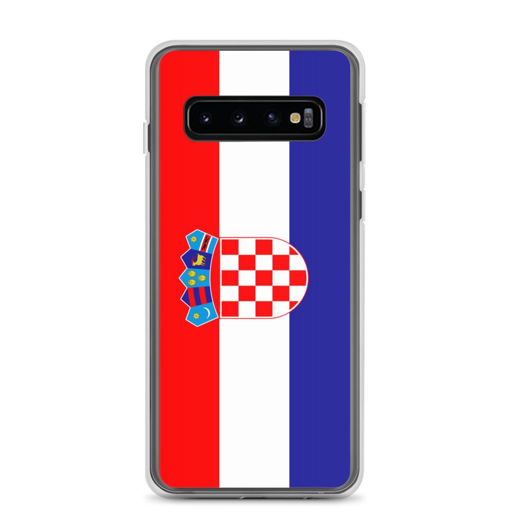 Coque de téléphone avec le drapeau de la Croatie, en TPU, offrant protection et style.