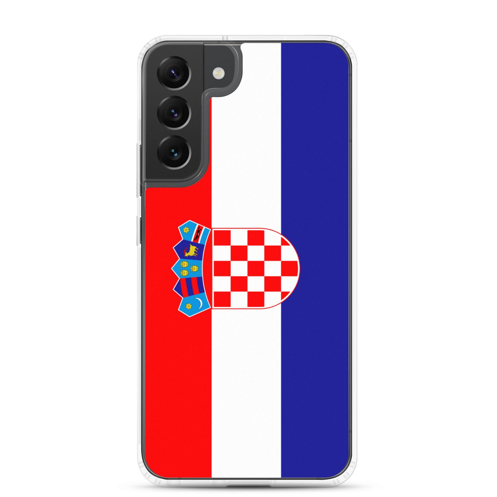 Coque de téléphone avec le drapeau de la Croatie, en TPU, offrant protection et style.