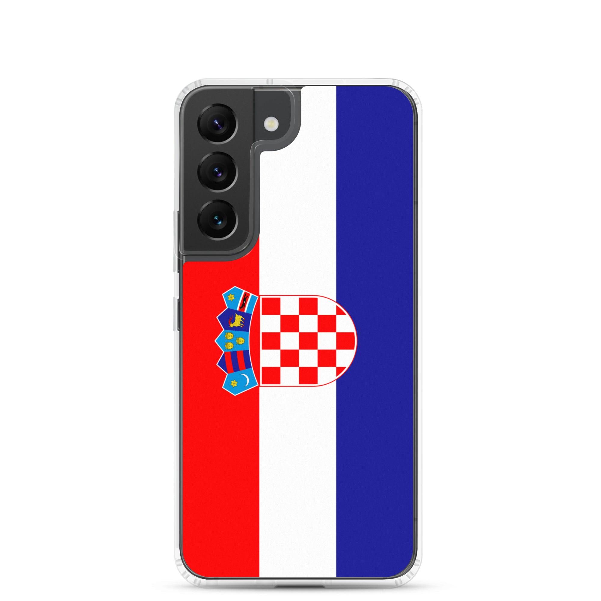 Coque de téléphone avec le drapeau de la Croatie, en TPU, offrant protection et style.