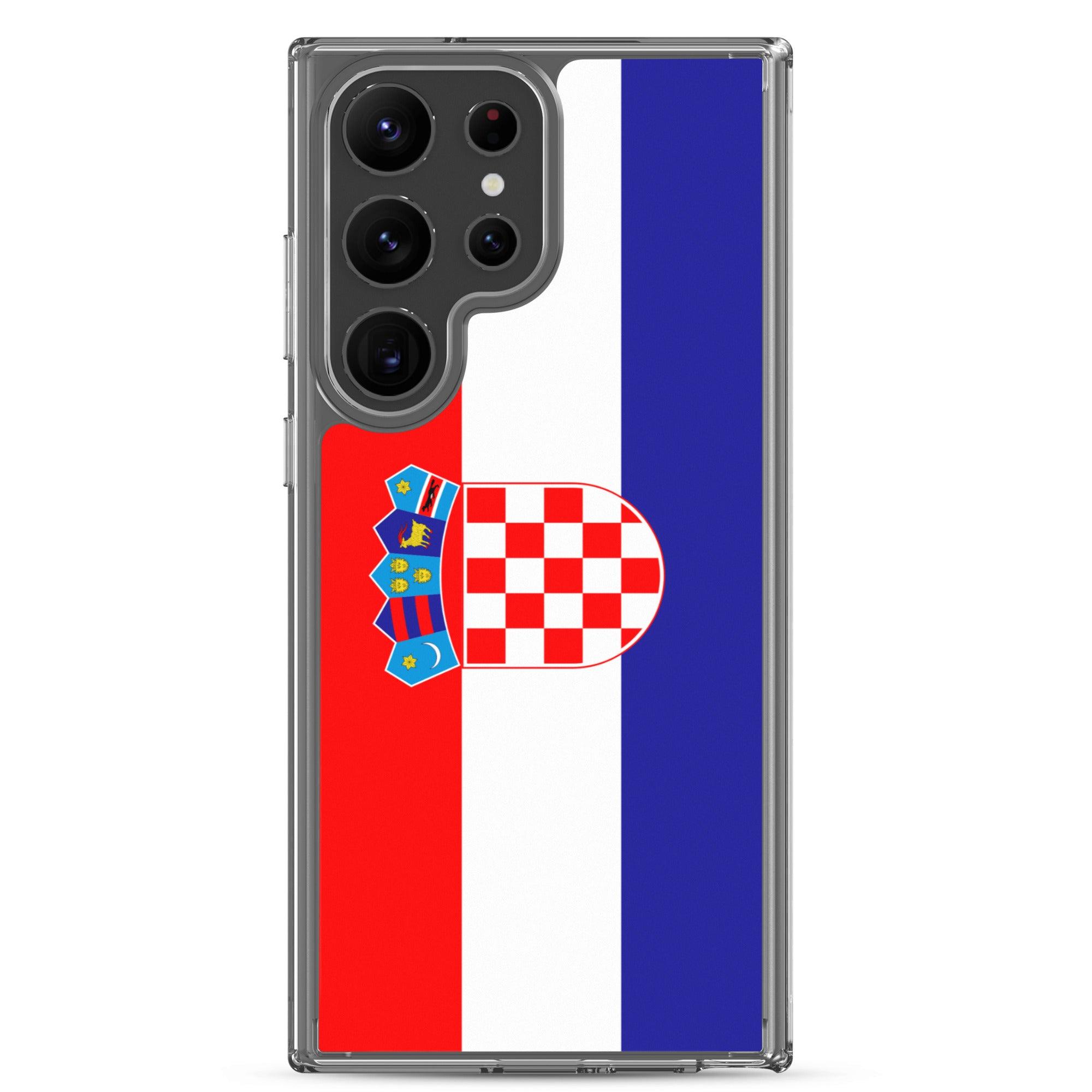 Coque de téléphone avec le drapeau de la Croatie, en TPU, offrant protection et style.