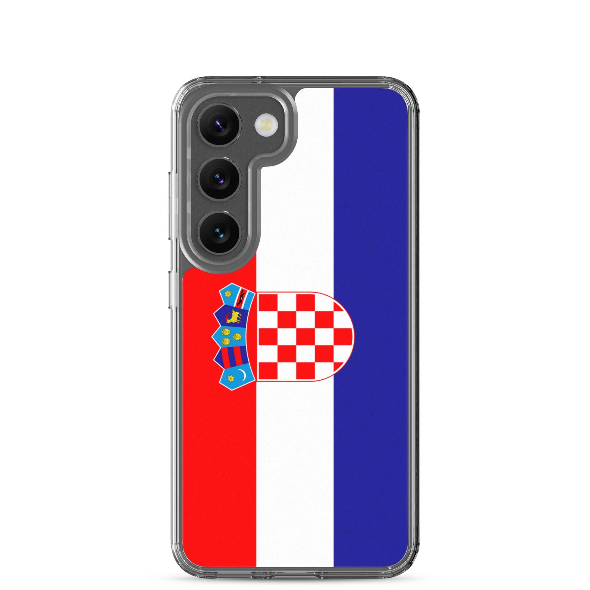 Coque de téléphone avec le drapeau de la Croatie, en TPU, offrant protection et style.