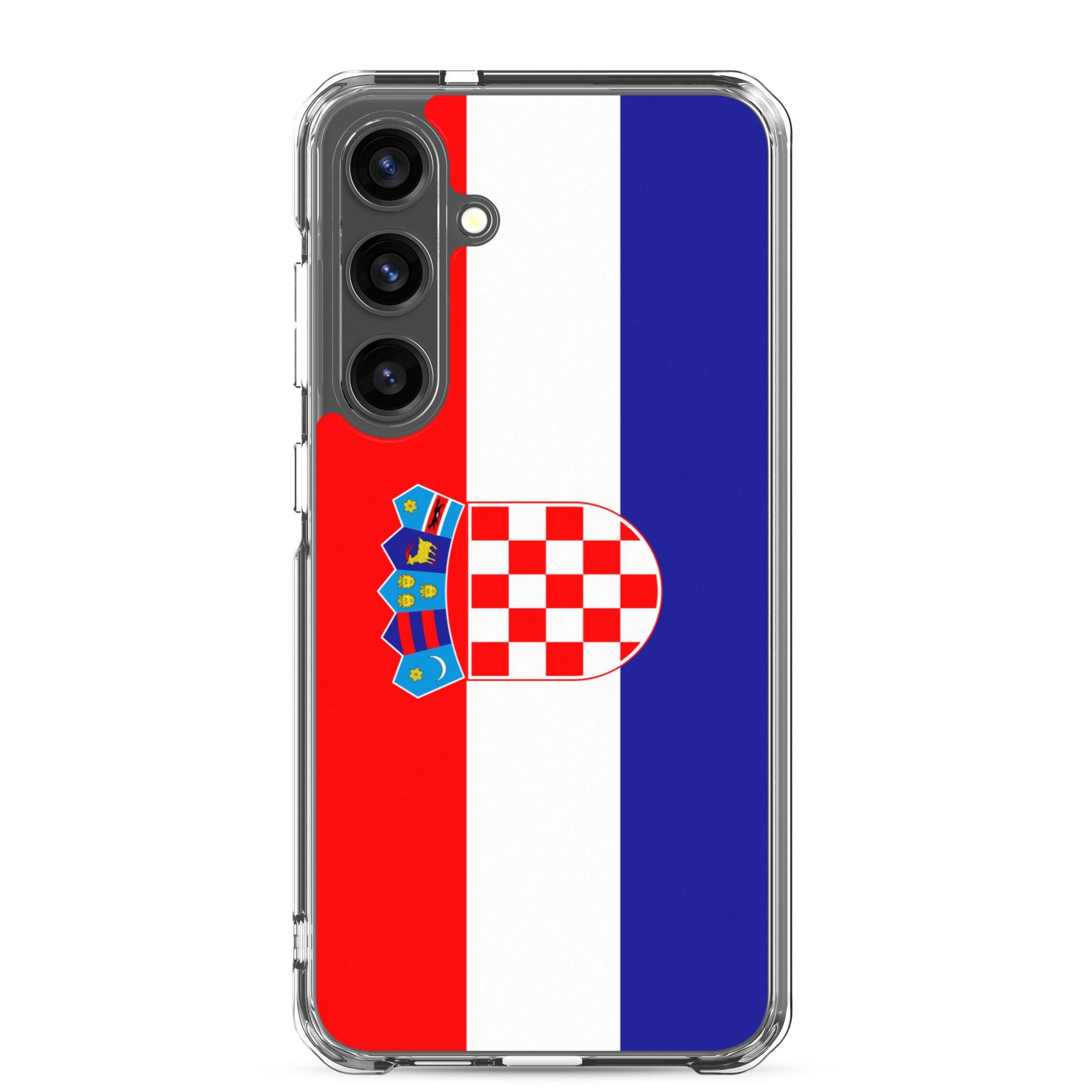 Coque de téléphone avec le drapeau de la Croatie, en TPU, offrant protection et style.