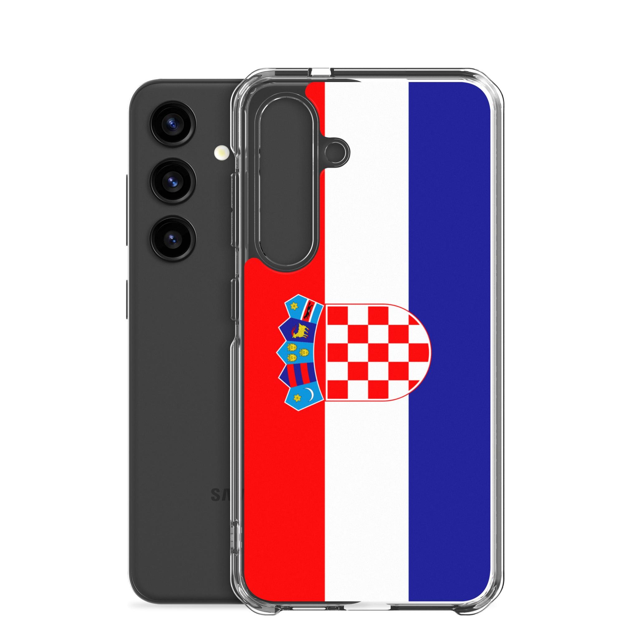 Coque de téléphone avec le drapeau de la Croatie, en TPU, offrant protection et style.