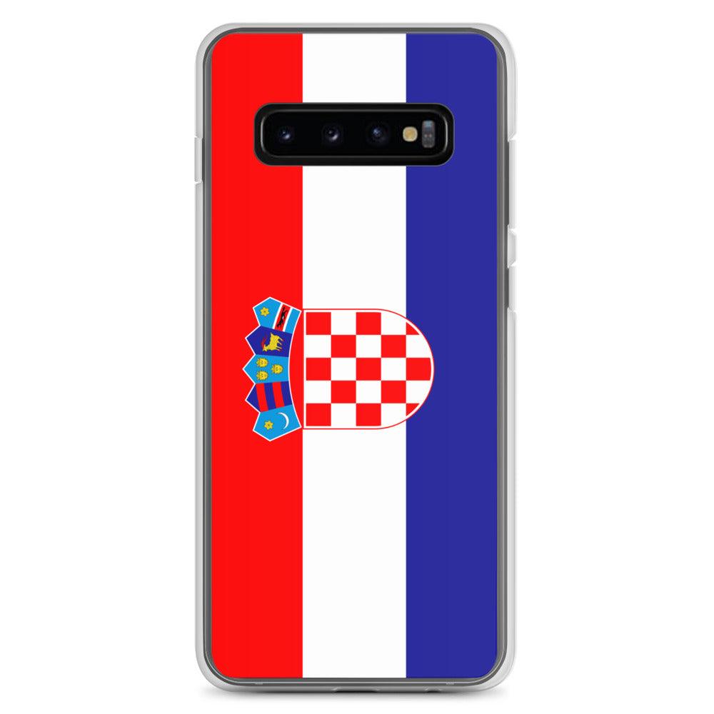 Coque de téléphone avec le drapeau de la Croatie, en TPU, offrant protection et style.