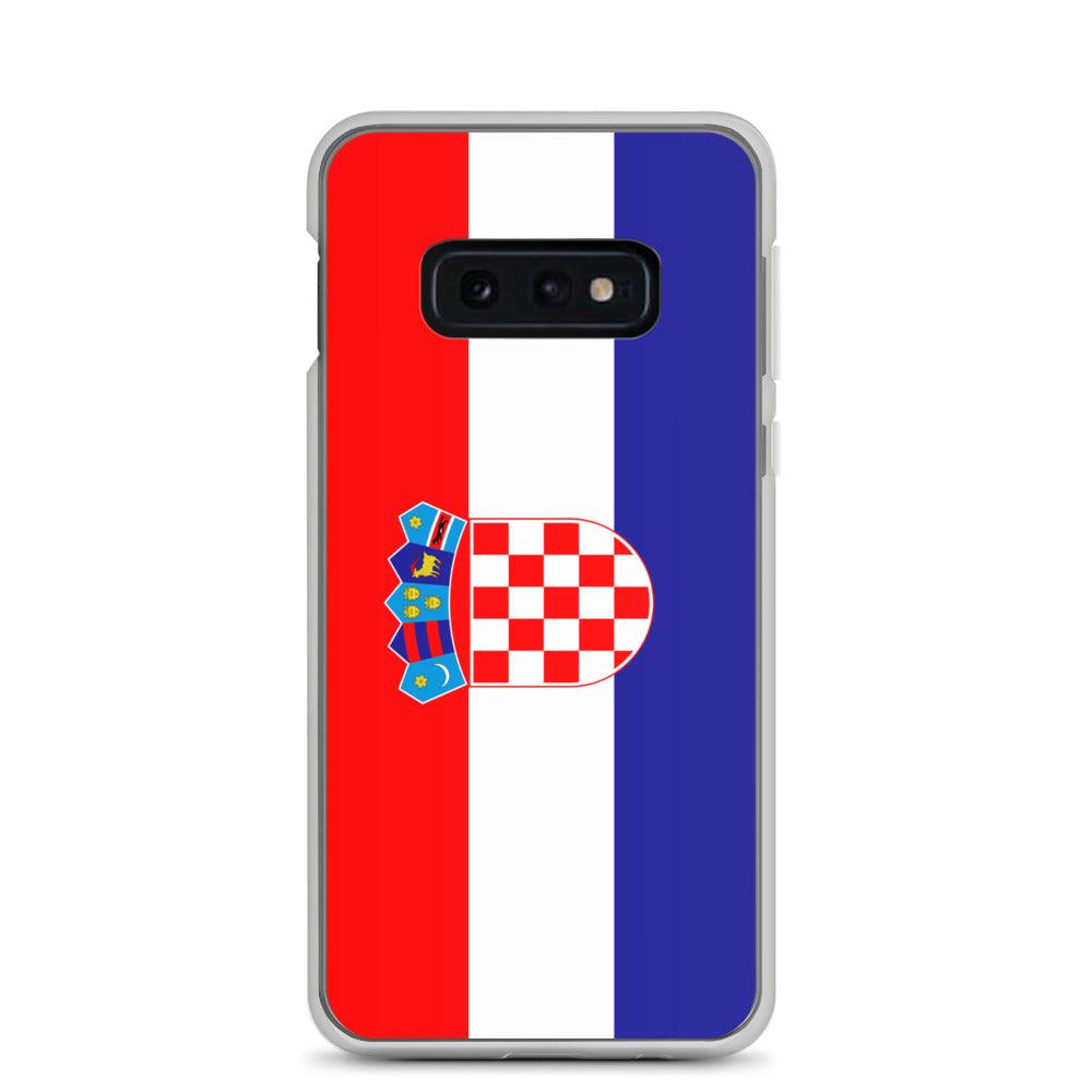 Coque de téléphone avec le drapeau de la Croatie, en TPU, offrant protection et style.