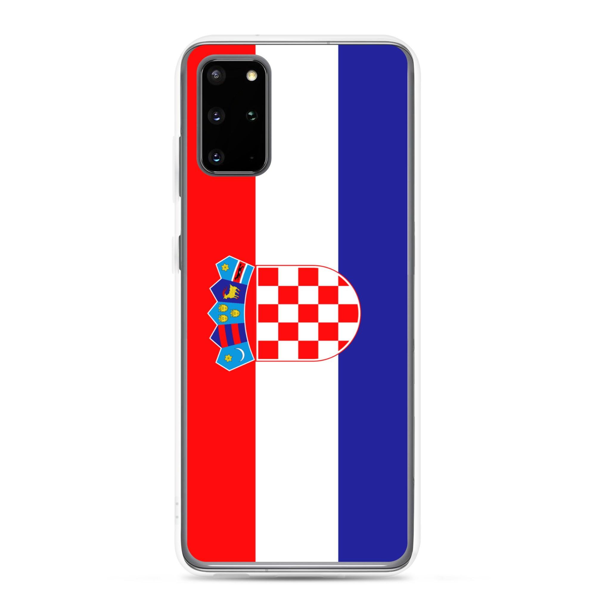 Coque de téléphone avec le drapeau de la Croatie, en TPU, offrant protection et style.