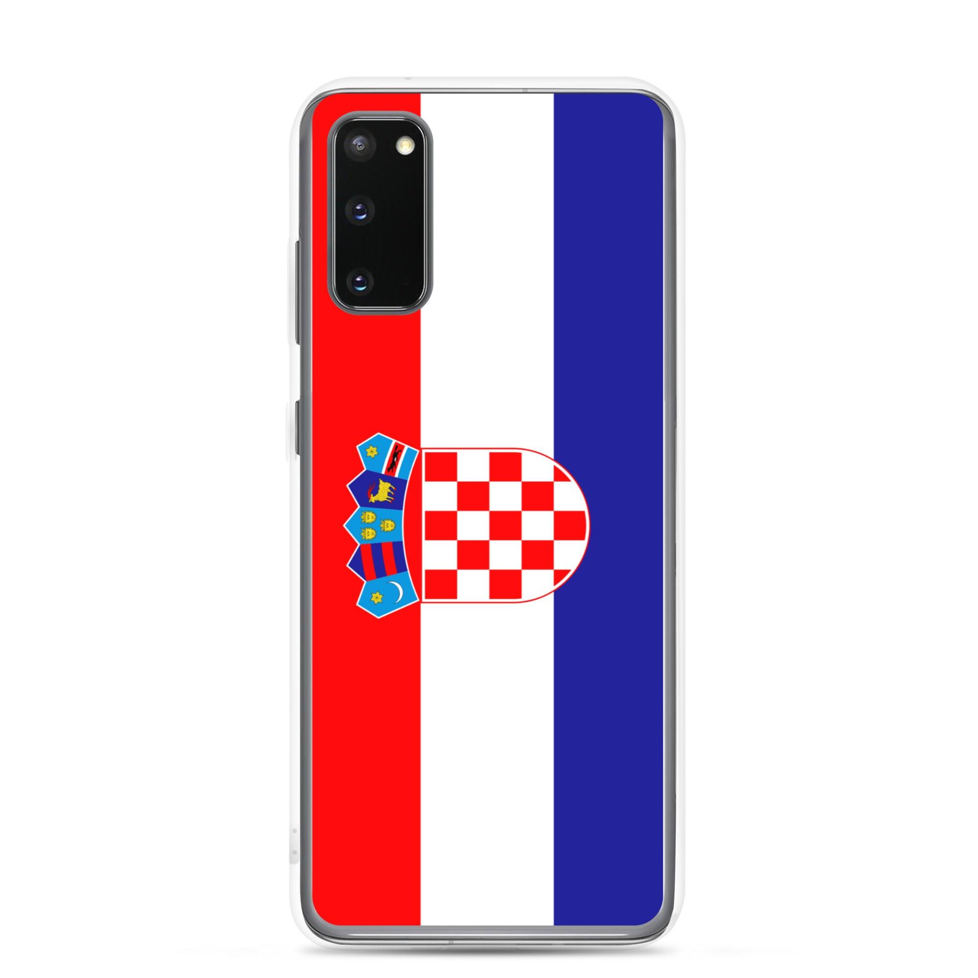 Coque de téléphone avec le drapeau de la Croatie, en TPU, offrant protection et style.