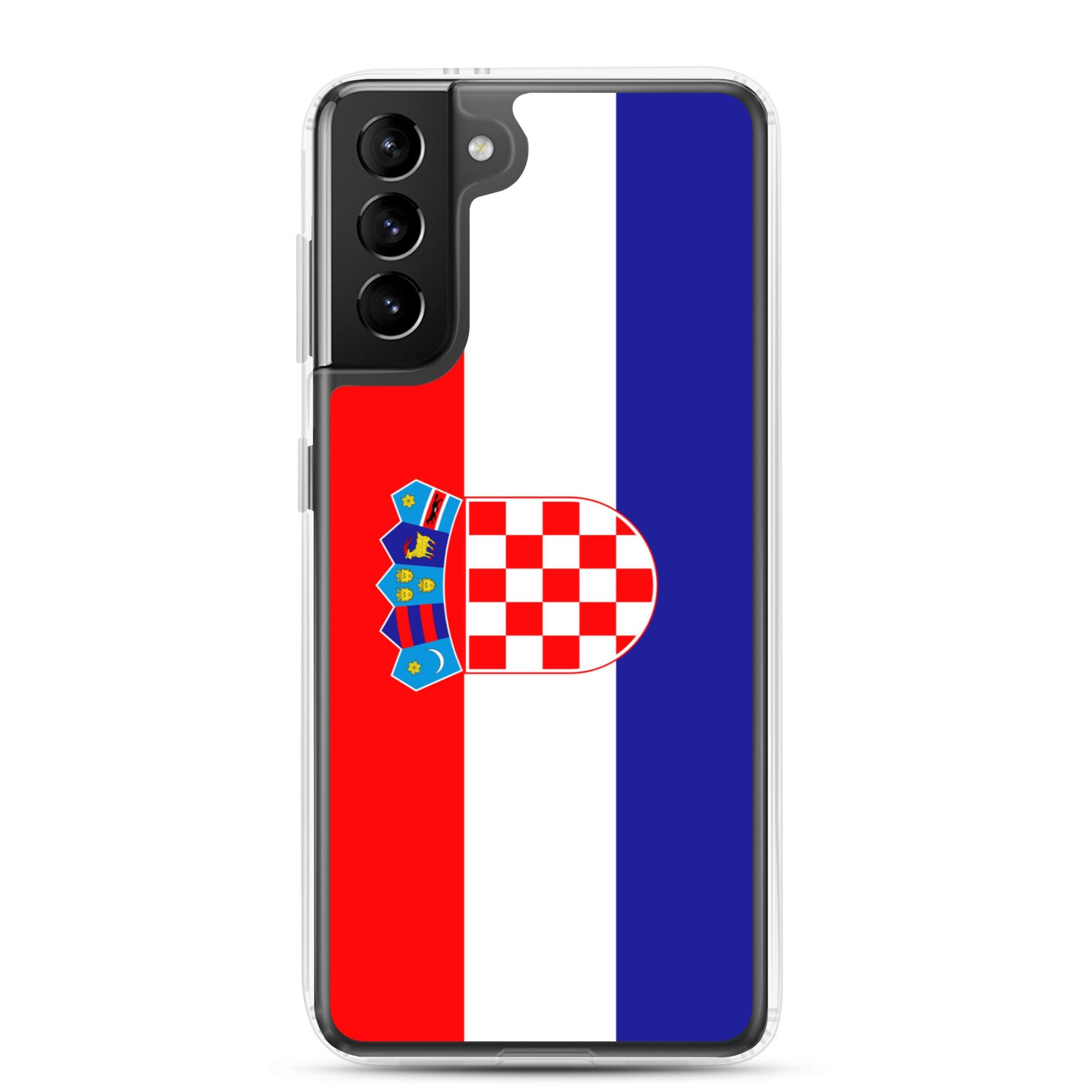 Coque de téléphone avec le drapeau de la Croatie, en TPU, offrant protection et style.