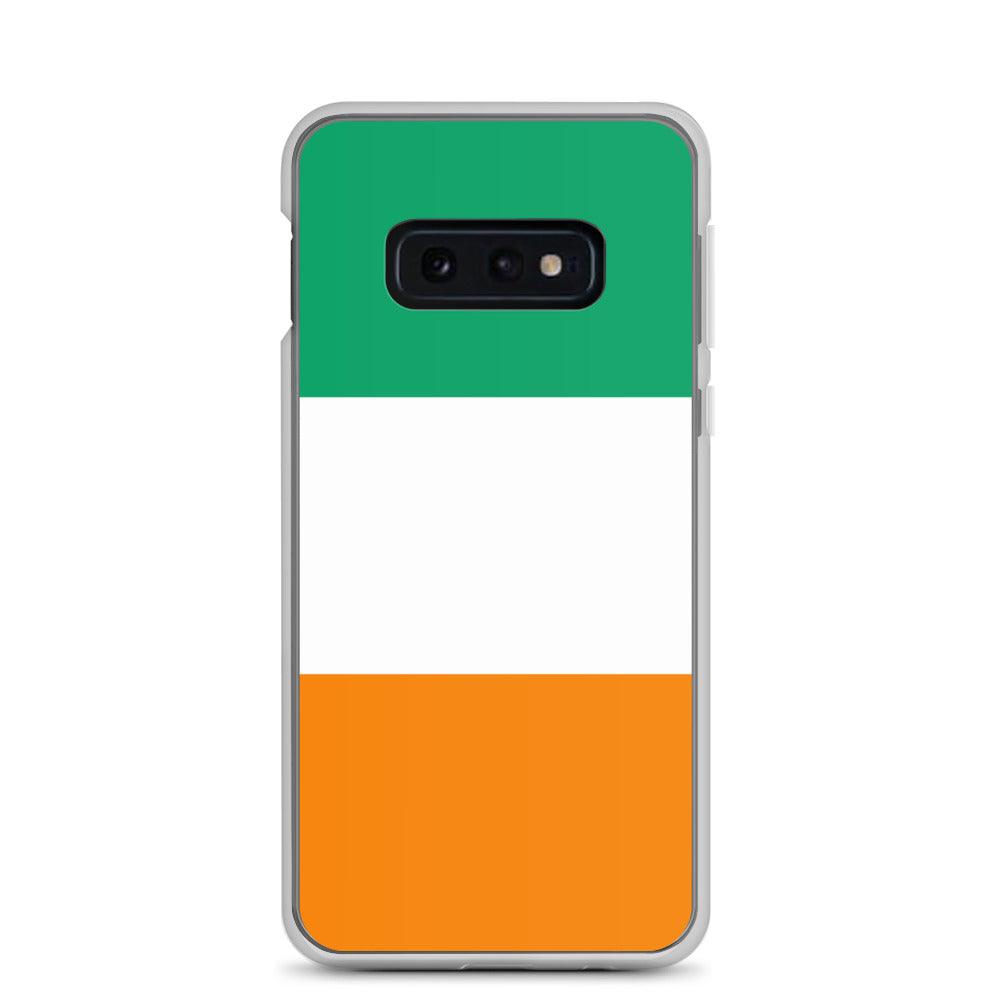 Coque de téléphone avec le drapeau de la Côte d'Ivoire, en TPU flexible et transparent, offrant une protection optimale.