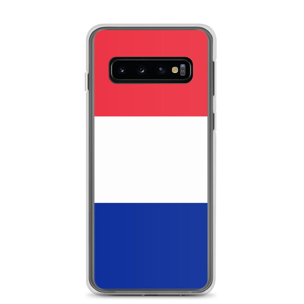 Coque de téléphone avec le drapeau de la France, en TPU flexible, offrant une protection élégante et durable.