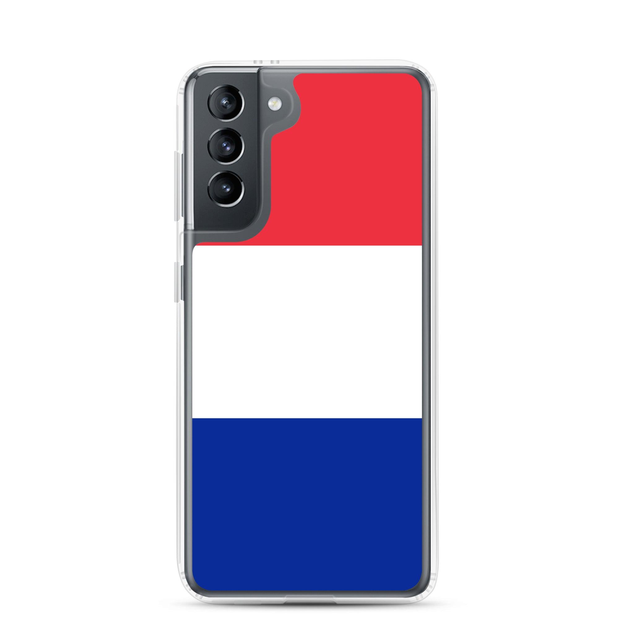 Coque de téléphone avec le drapeau de la France, en TPU flexible, offrant une protection élégante et durable.