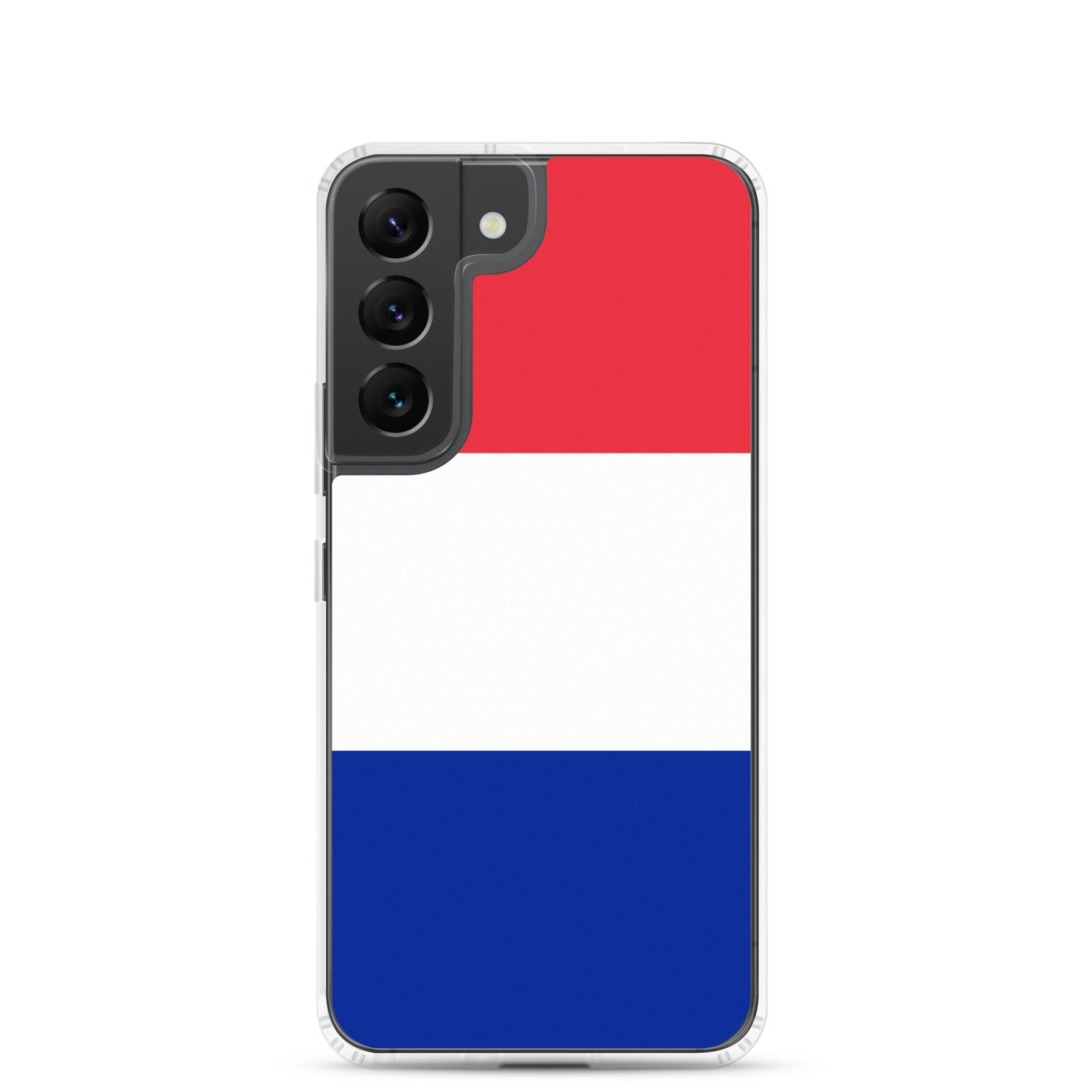 Coque de téléphone avec le drapeau de la France, en TPU flexible, offrant une protection élégante et durable.