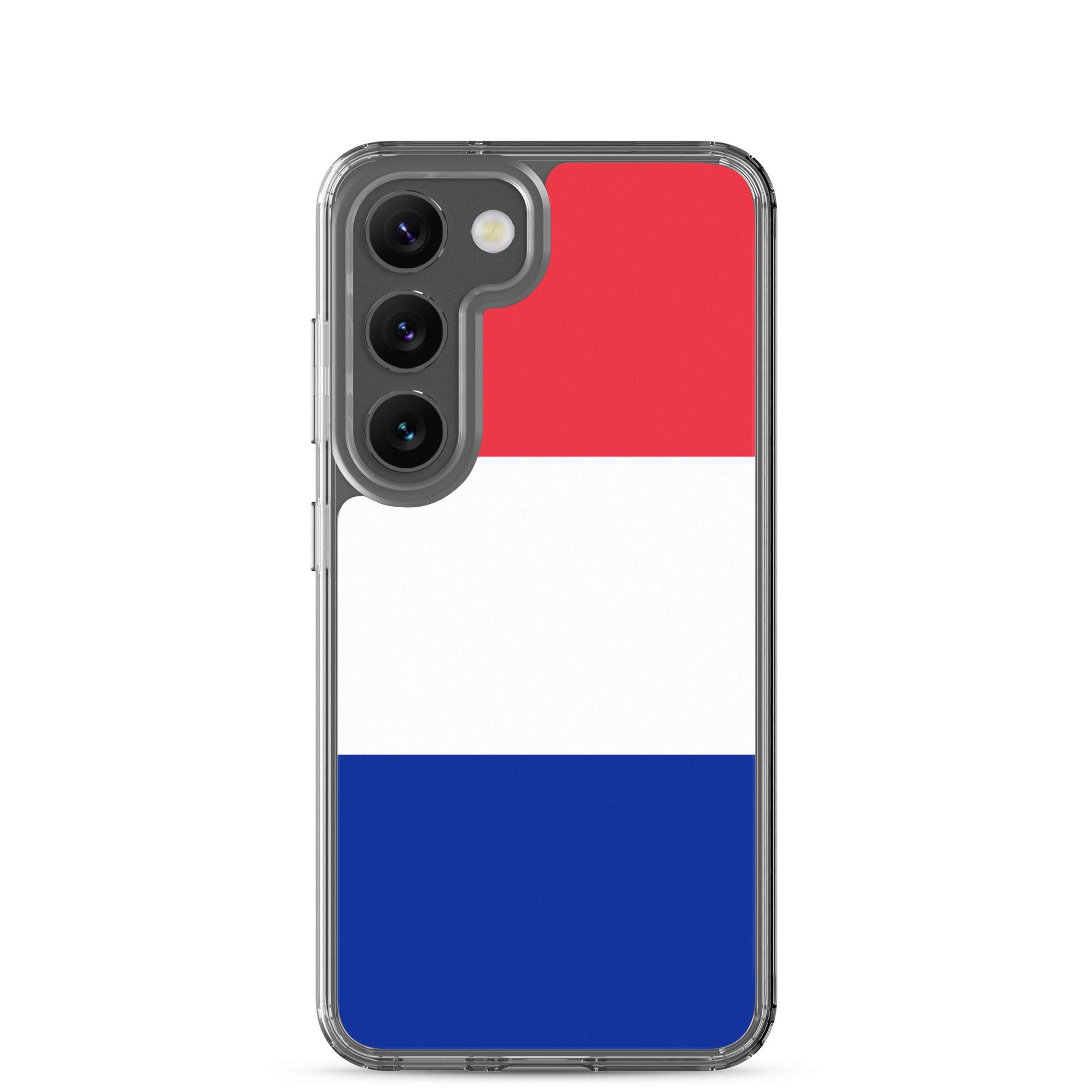 Coque de téléphone avec le drapeau de la France, en TPU flexible, offrant une protection élégante et durable.