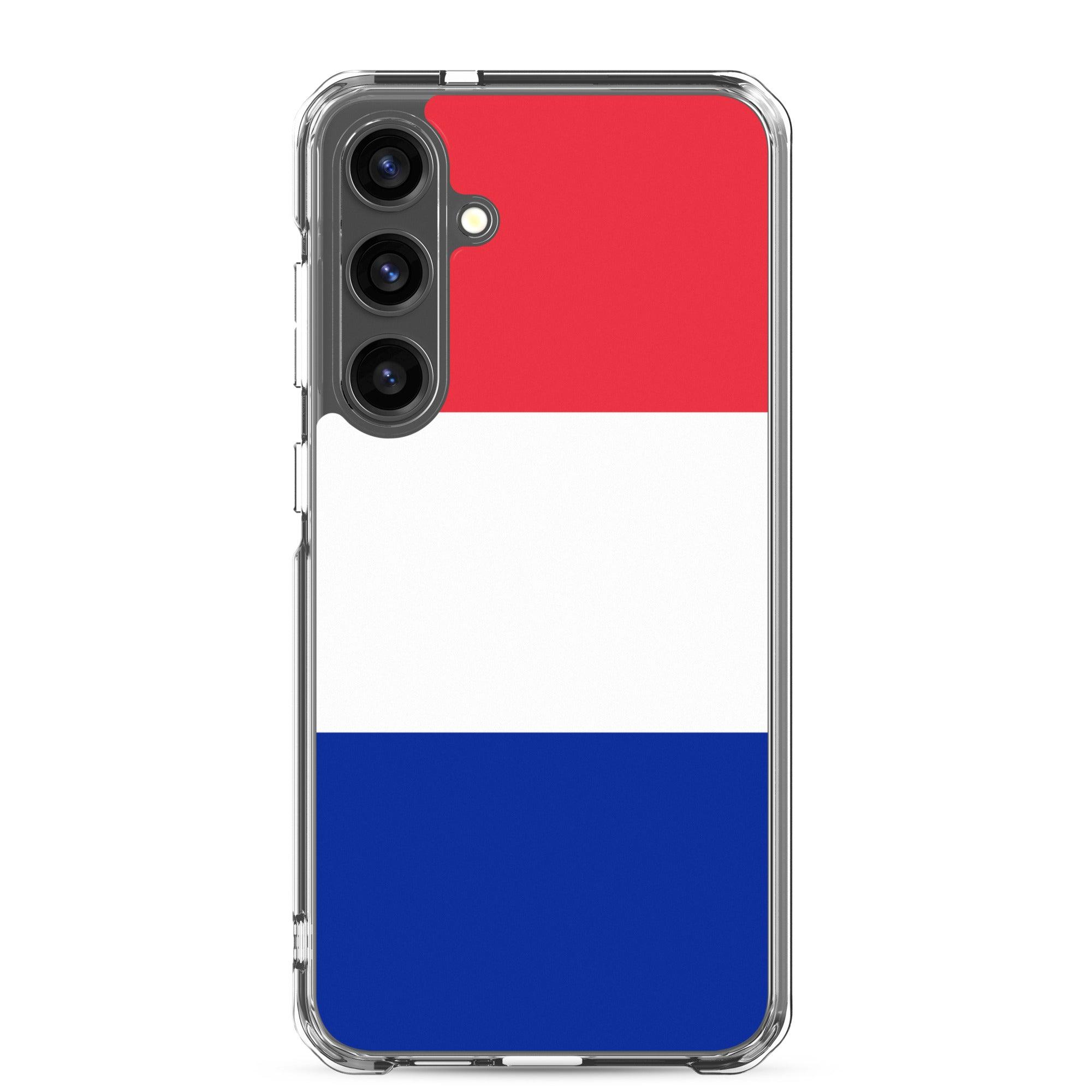 Coque de téléphone avec le drapeau de la France, en TPU flexible, offrant une protection élégante et durable.