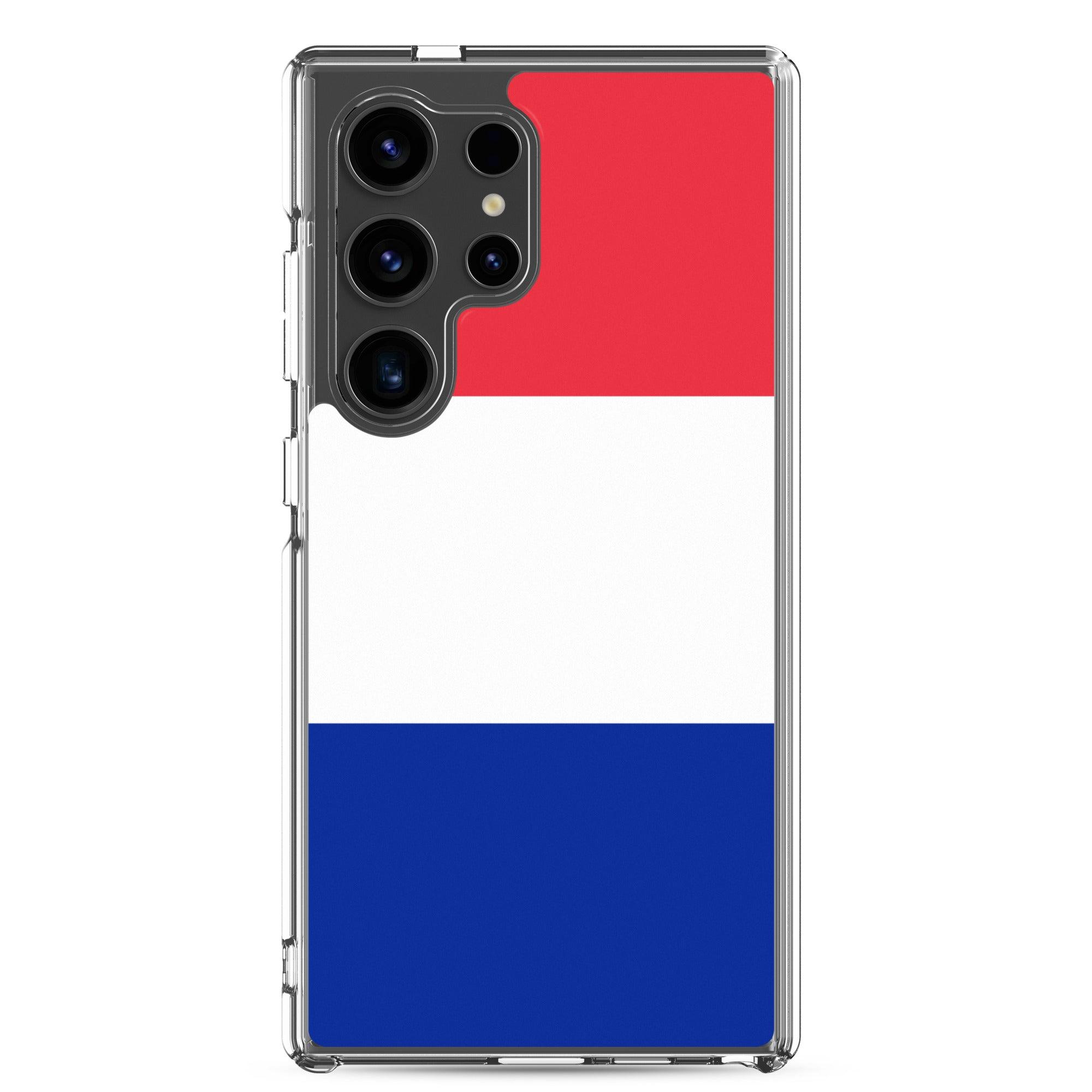 Coque de téléphone avec le drapeau de la France, en TPU flexible, offrant une protection élégante et durable.