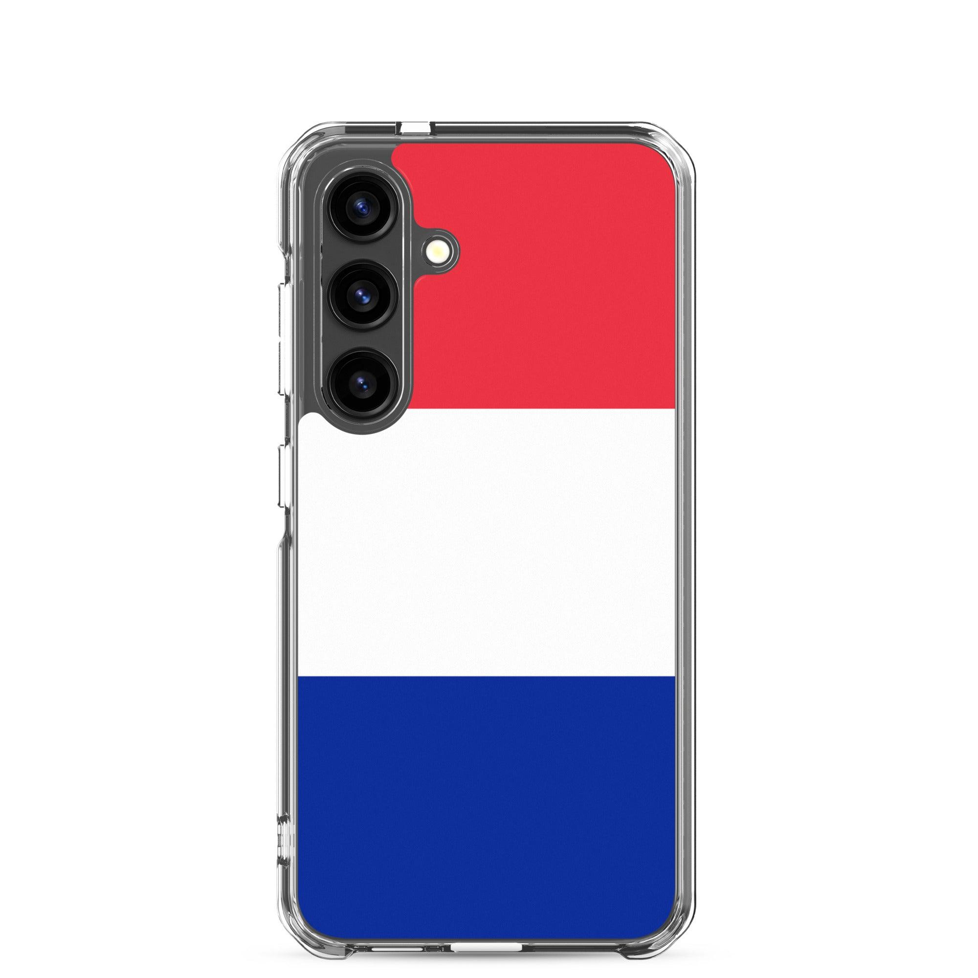 Coque de téléphone avec le drapeau de la France, en TPU flexible, offrant une protection élégante et durable.