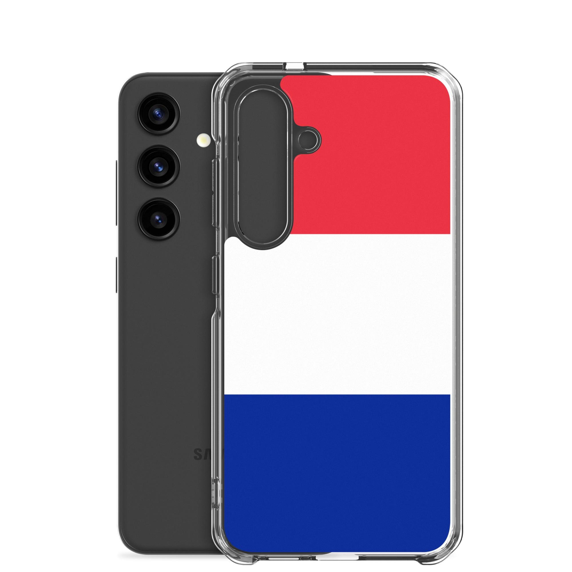 Coque de téléphone avec le drapeau de la France, en TPU flexible, offrant une protection élégante et durable.