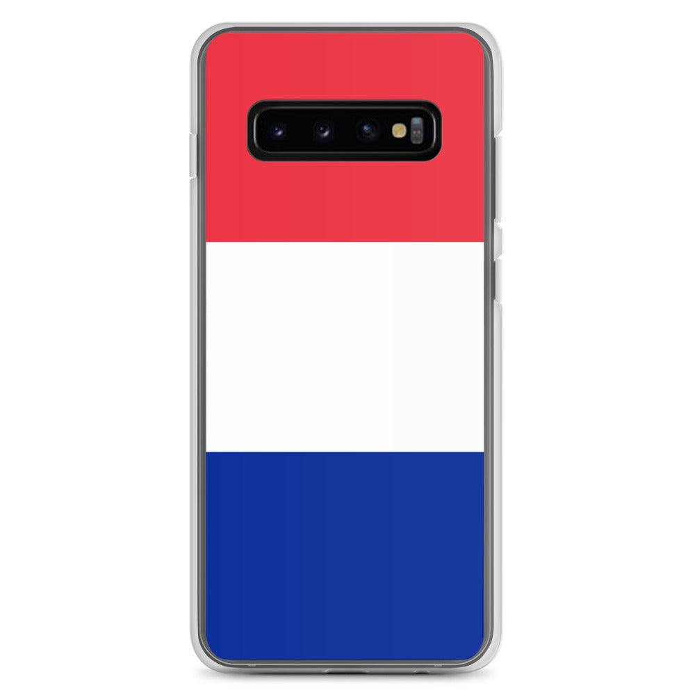 Coque de téléphone avec le drapeau de la France, en TPU flexible, offrant une protection élégante et durable.