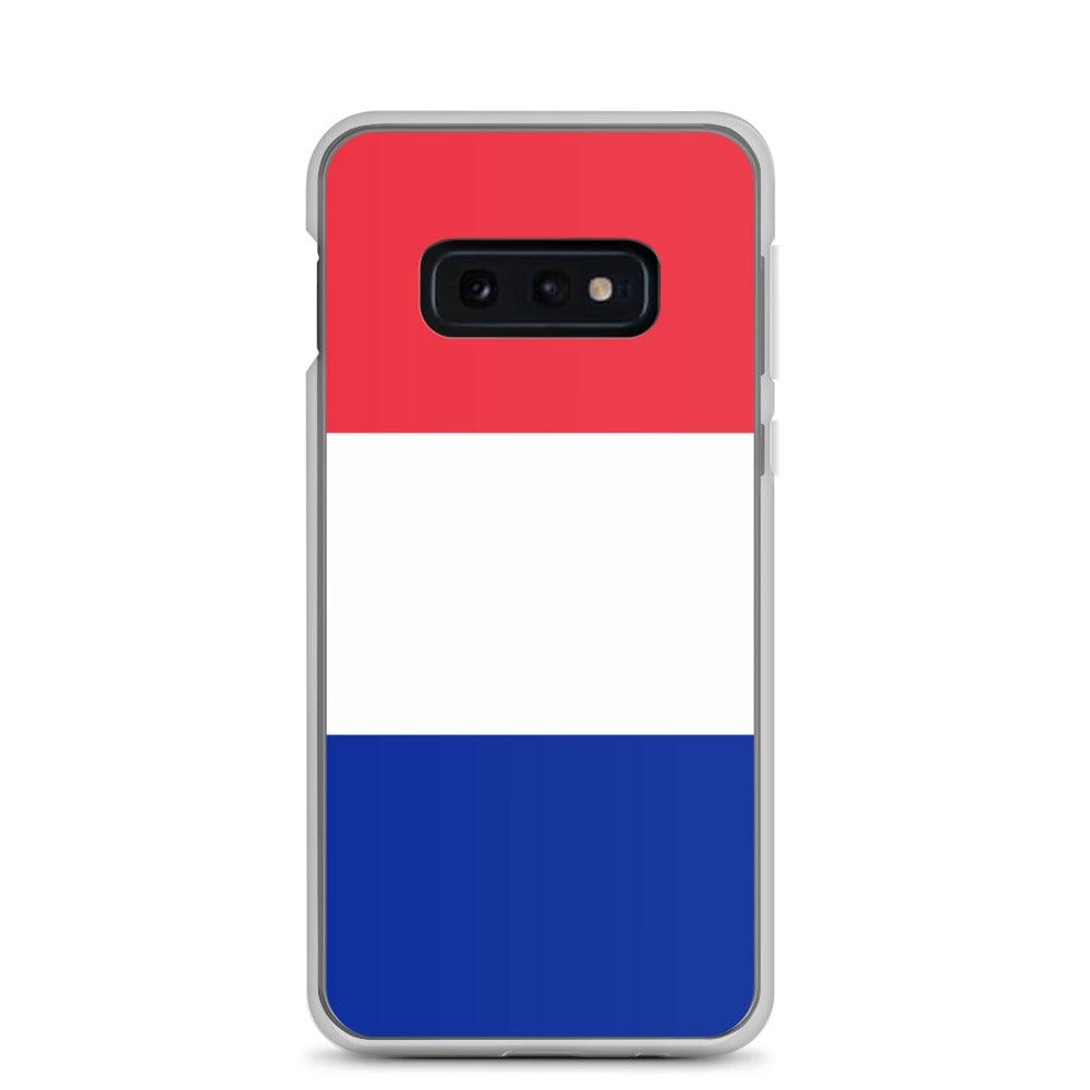 Coque de téléphone avec le drapeau de la France, en TPU flexible, offrant une protection élégante et durable.