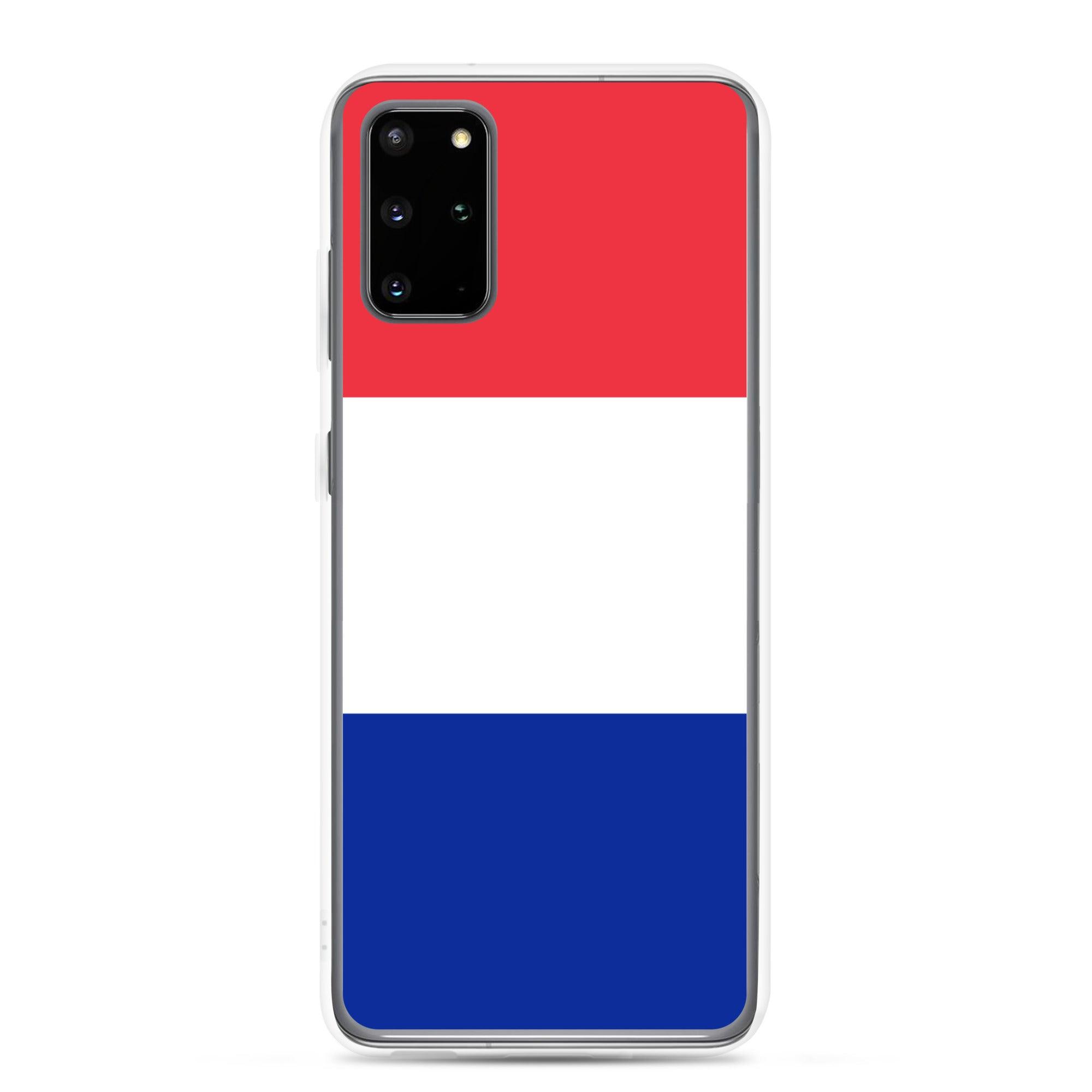 Coque de téléphone avec le drapeau de la France, en TPU flexible, offrant une protection élégante et durable.