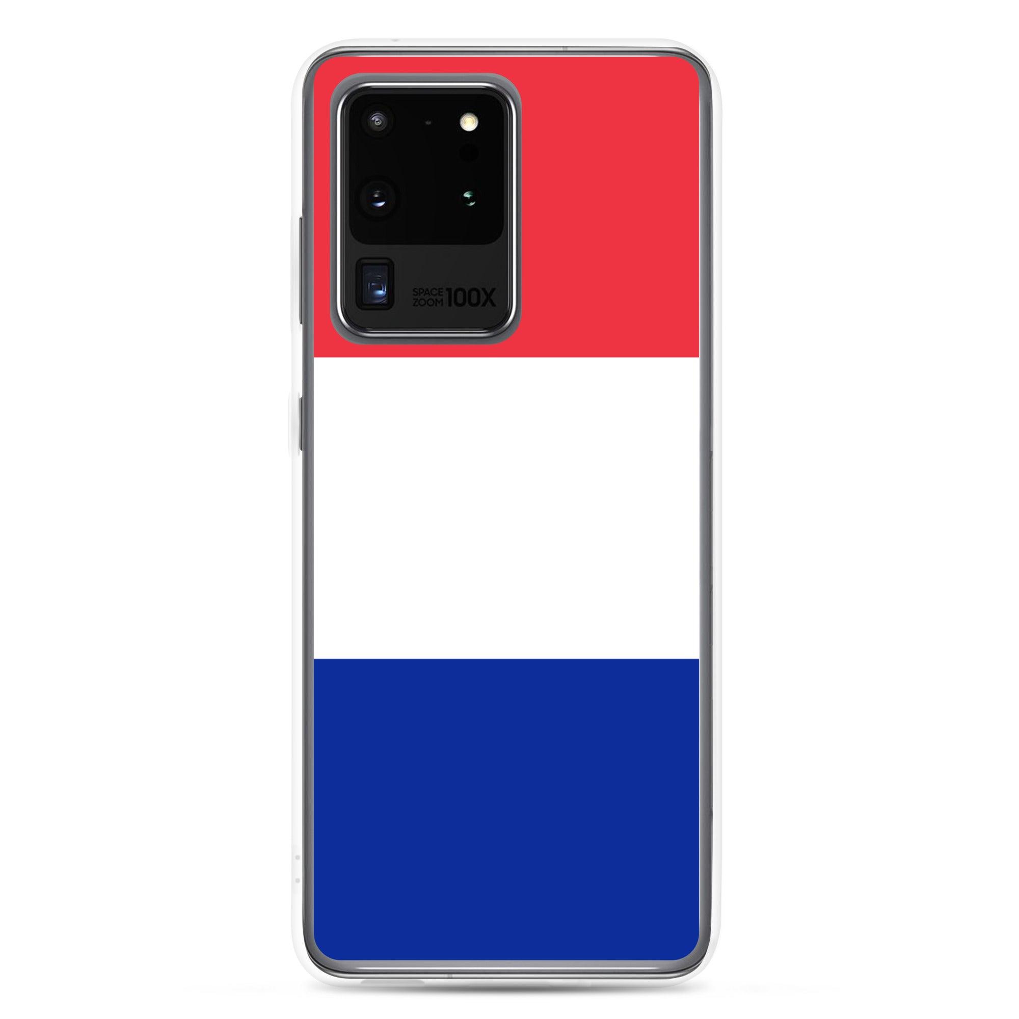 Coque de téléphone avec le drapeau de la France, en TPU flexible, offrant une protection élégante et durable.