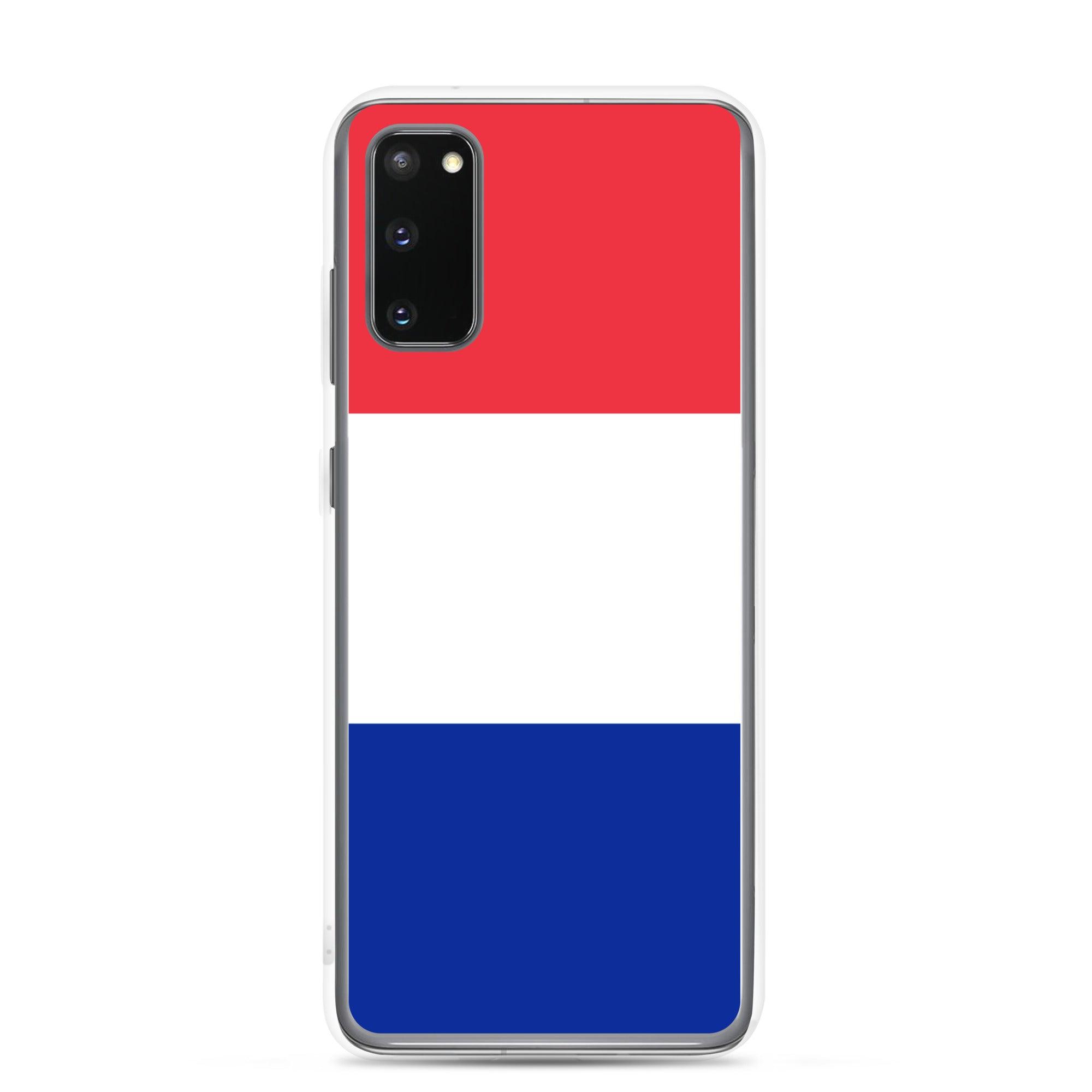 Coque de téléphone avec le drapeau de la France, en TPU flexible, offrant une protection élégante et durable.