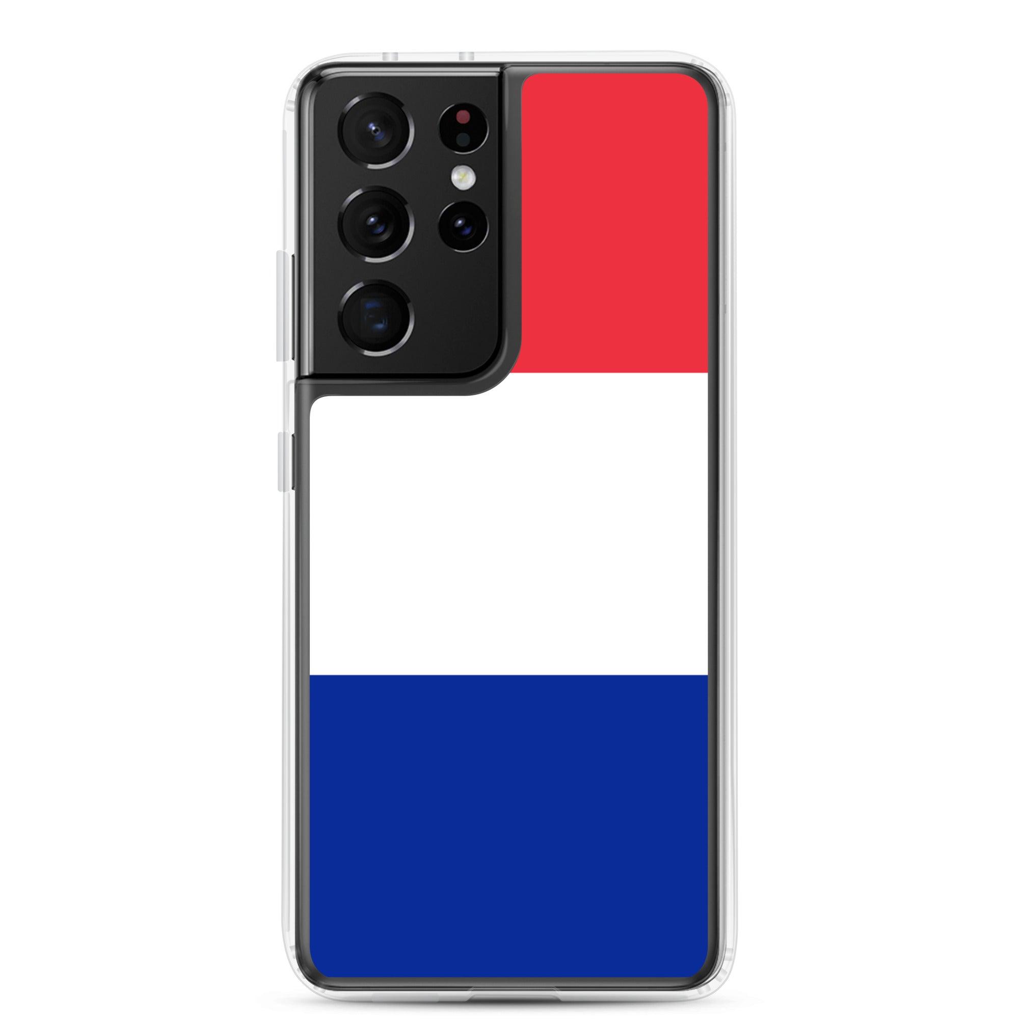 Coque de téléphone avec le drapeau de la France, en TPU flexible, offrant une protection élégante et durable.