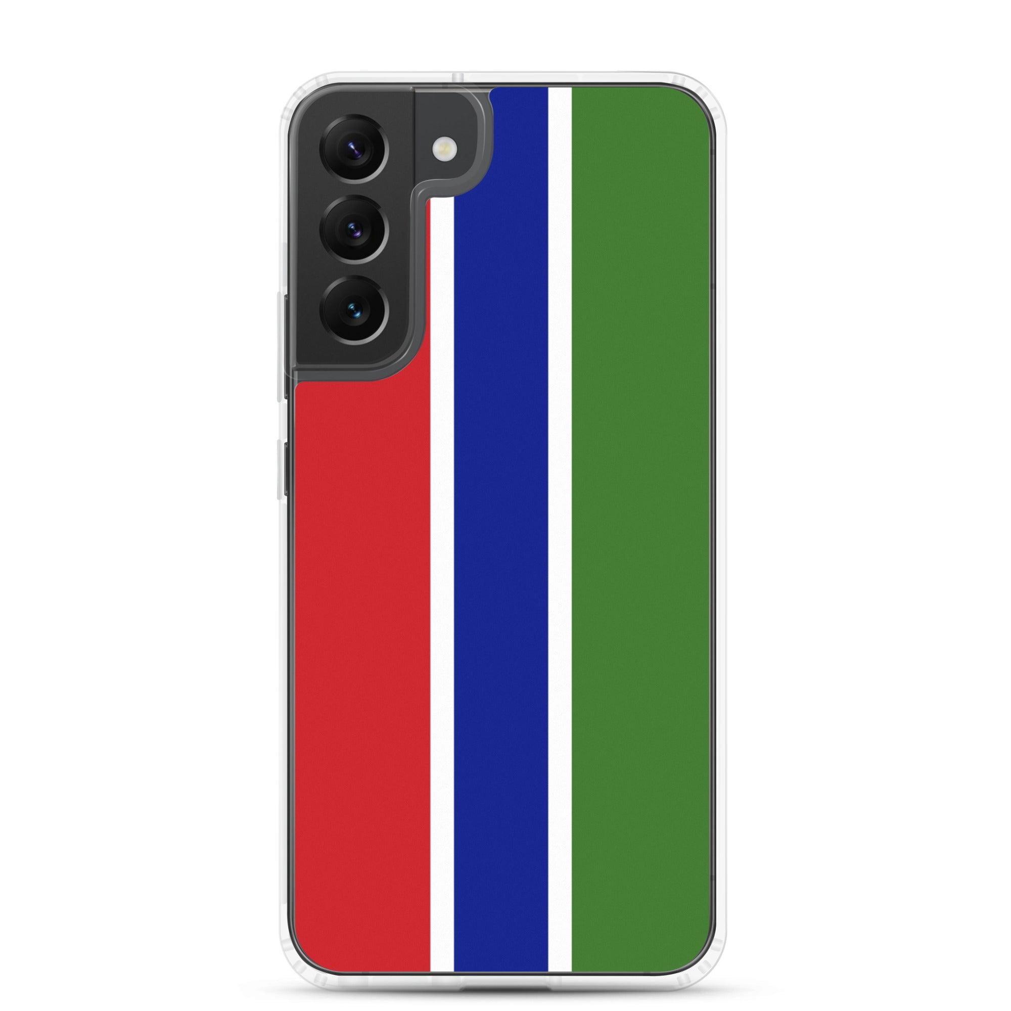 Coque de téléphone avec le drapeau de la Gambie, en TPU, offrant une protection élégante et durable.