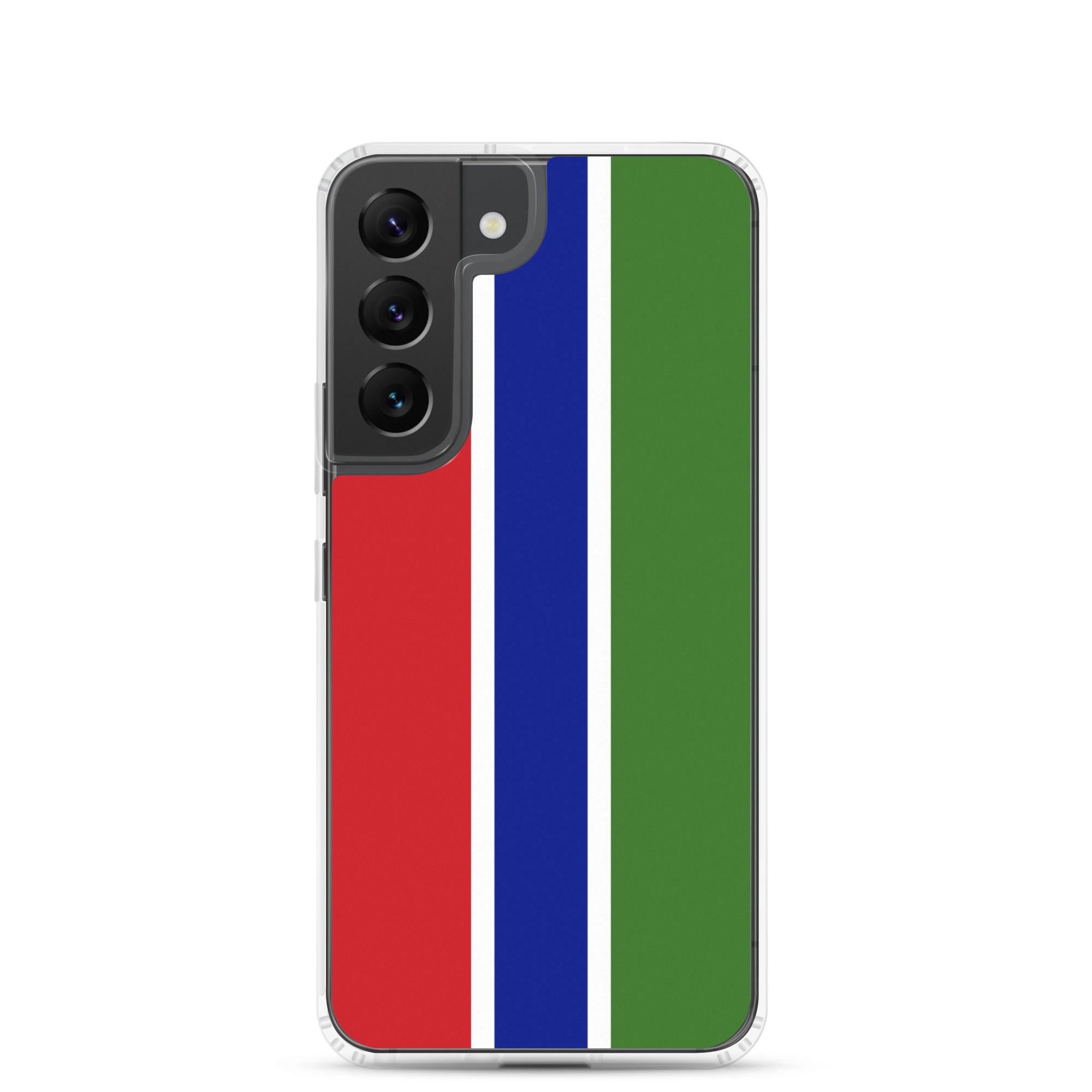 Coque de téléphone avec le drapeau de la Gambie, en TPU, offrant une protection élégante et durable.