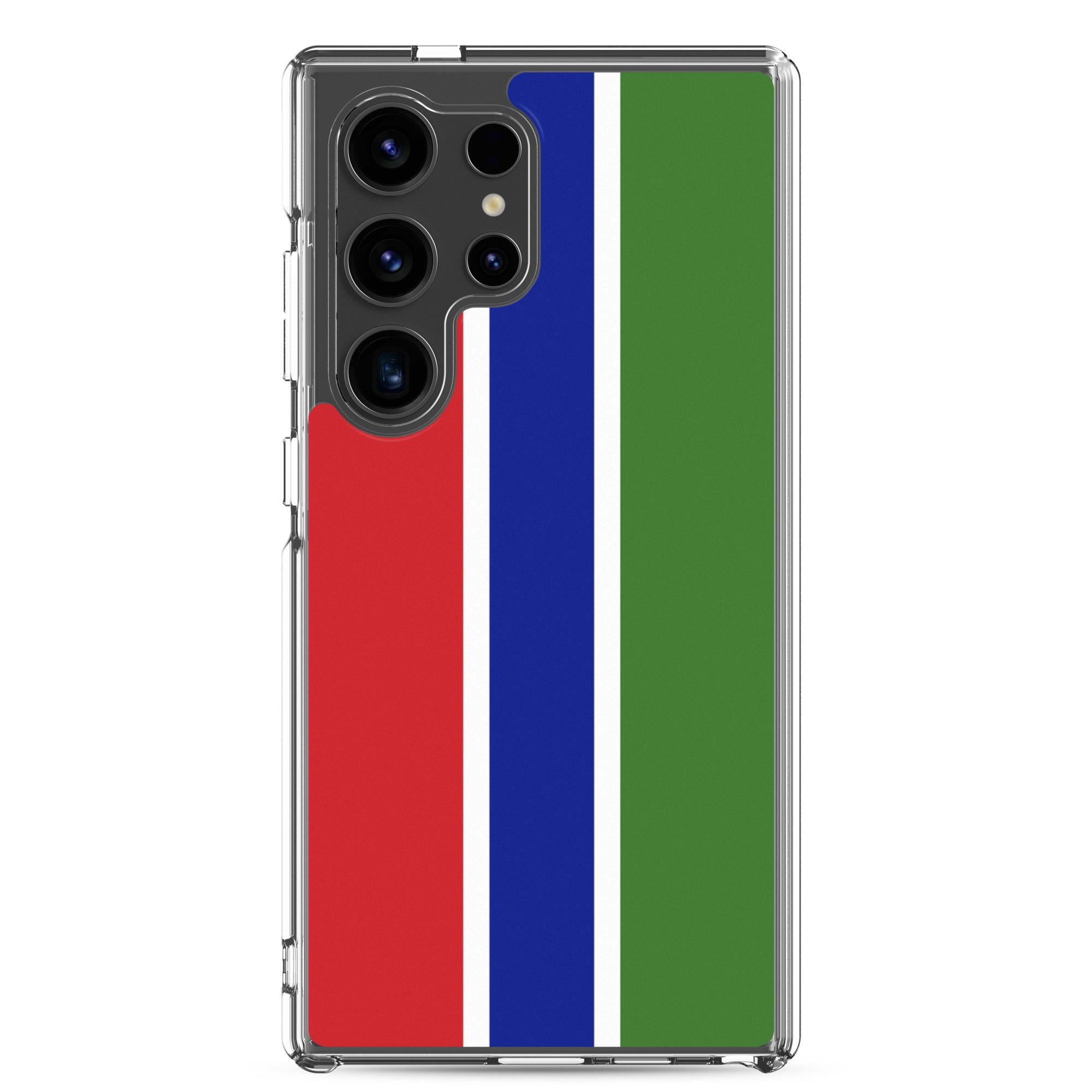 Coque de téléphone avec le drapeau de la Gambie, en TPU, offrant une protection élégante et durable.