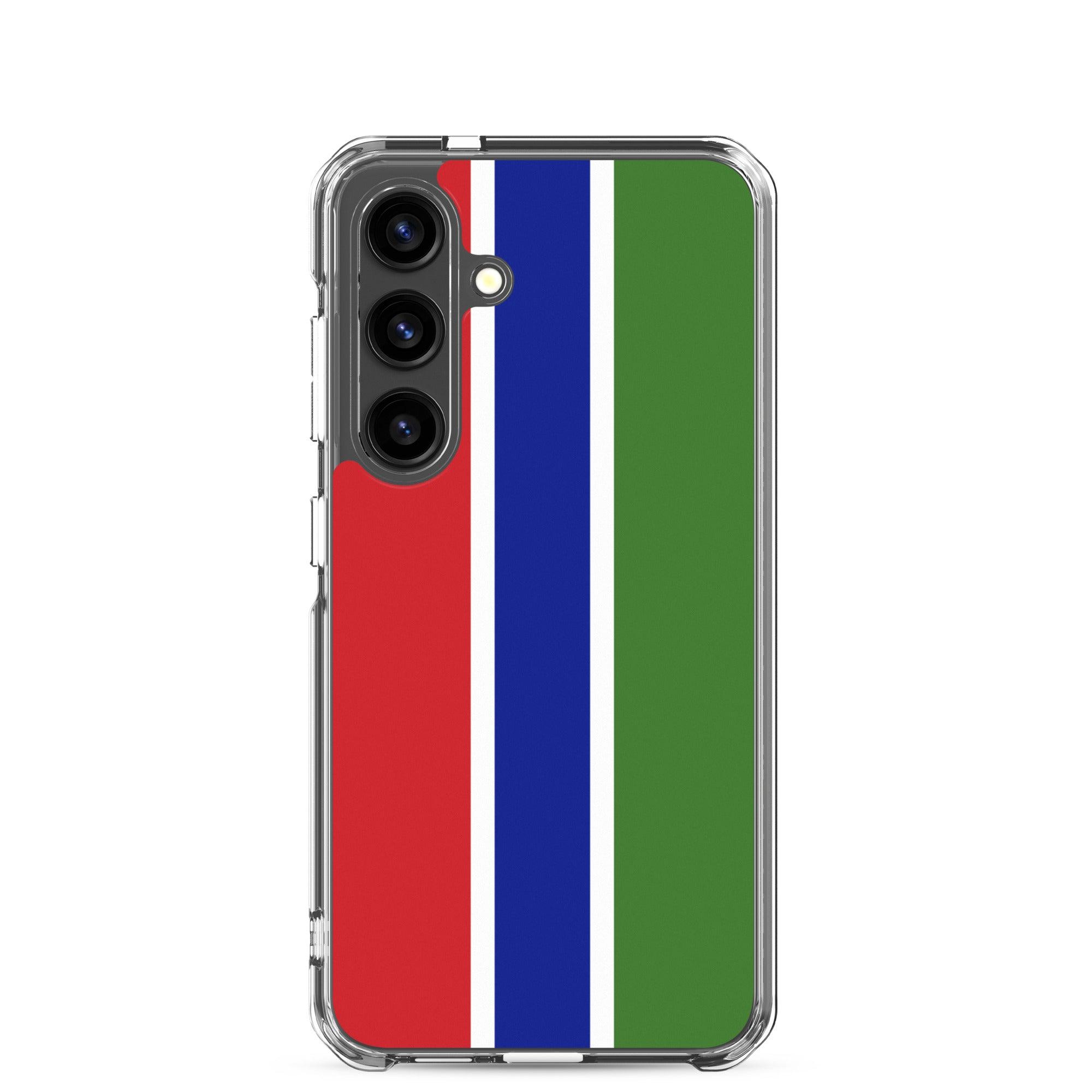 Coque de téléphone avec le drapeau de la Gambie, en TPU, offrant une protection élégante et durable.