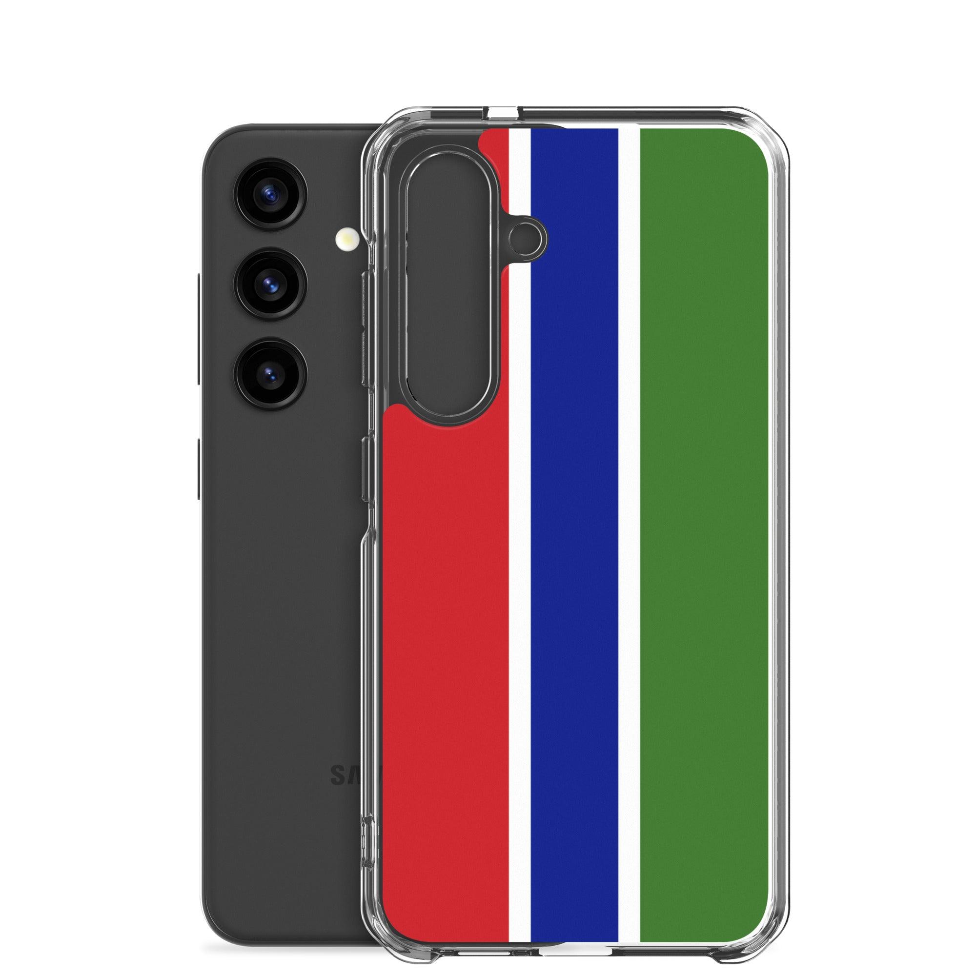 Coque de téléphone avec le drapeau de la Gambie, en TPU, offrant une protection élégante et durable.