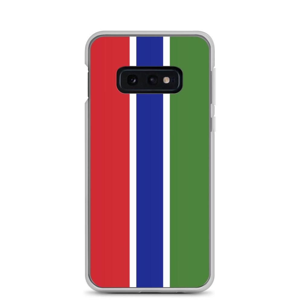 Coque de téléphone avec le drapeau de la Gambie, en TPU, offrant une protection élégante et durable.