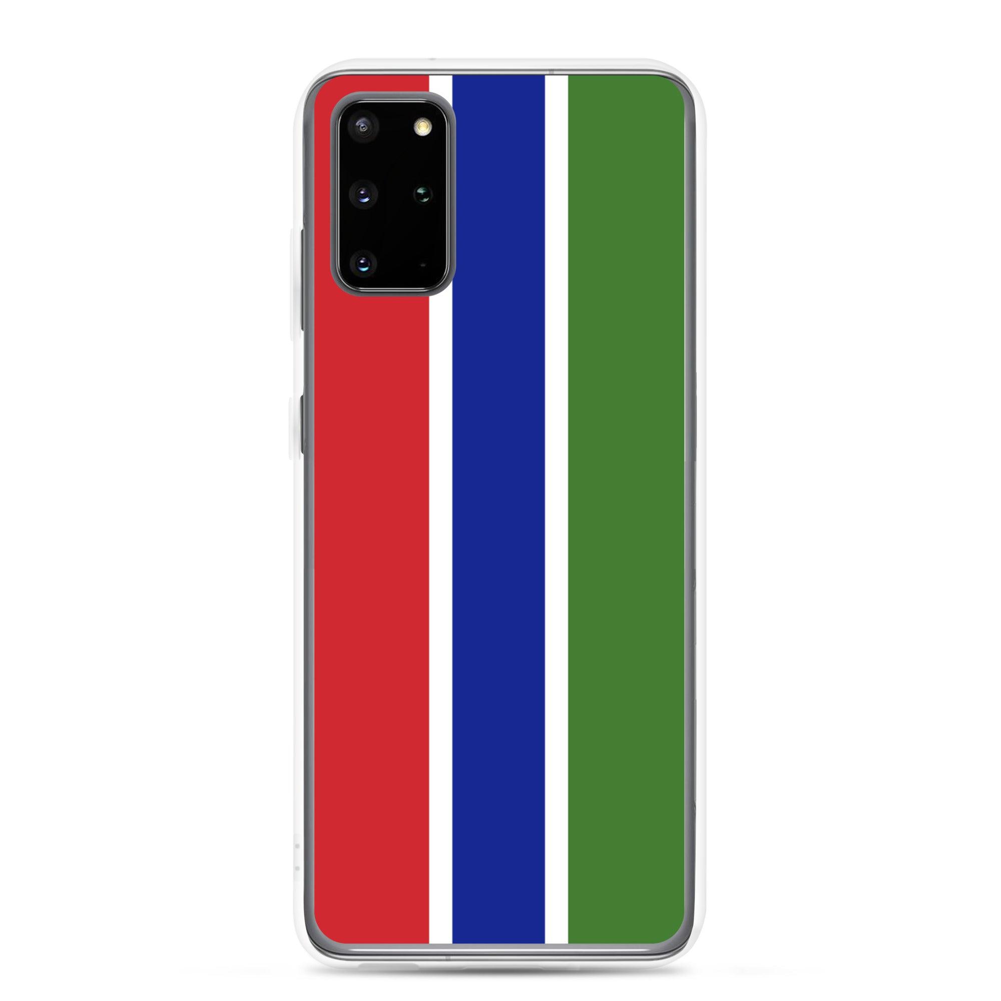 Coque de téléphone avec le drapeau de la Gambie, en TPU, offrant une protection élégante et durable.