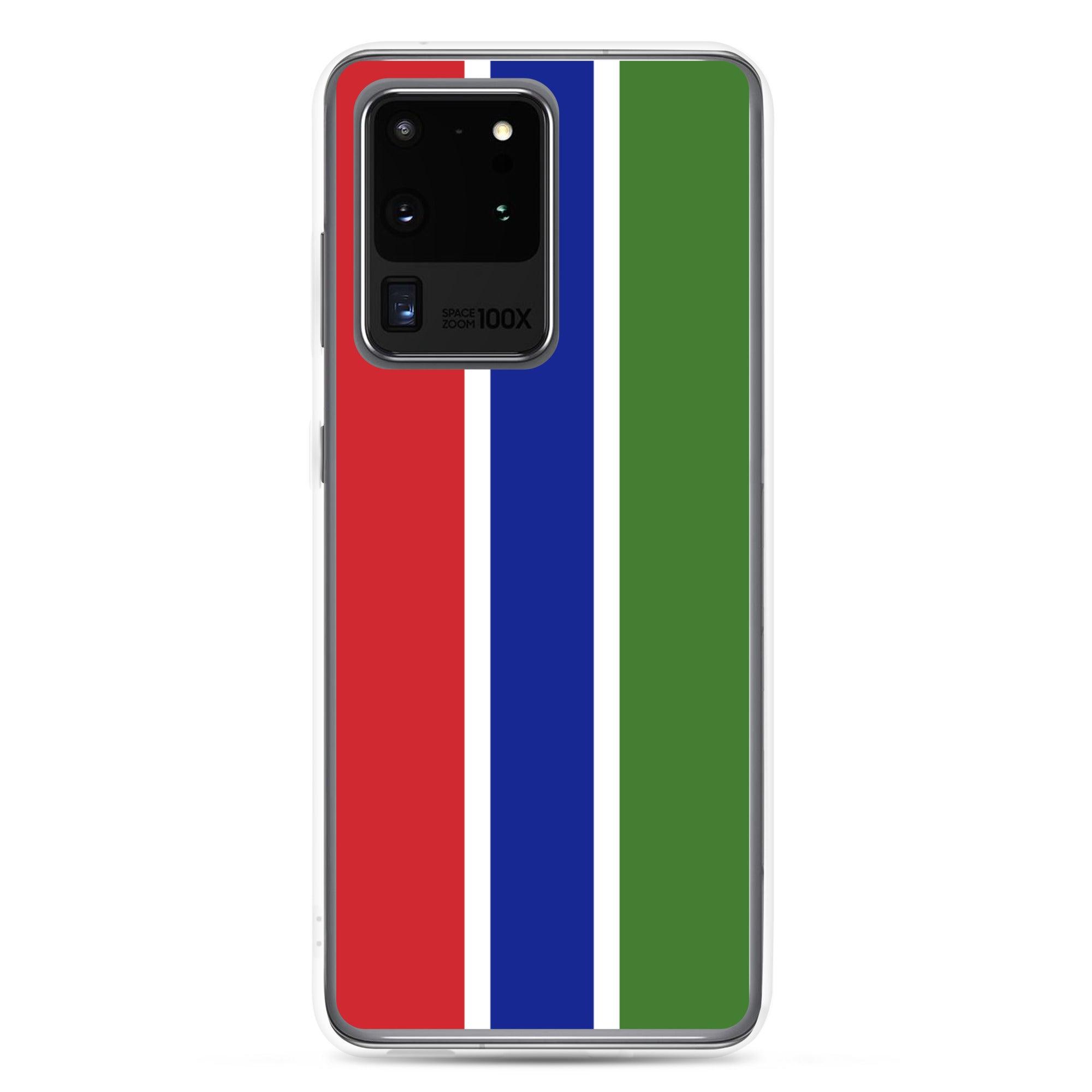 Coque de téléphone avec le drapeau de la Gambie, en TPU, offrant une protection élégante et durable.