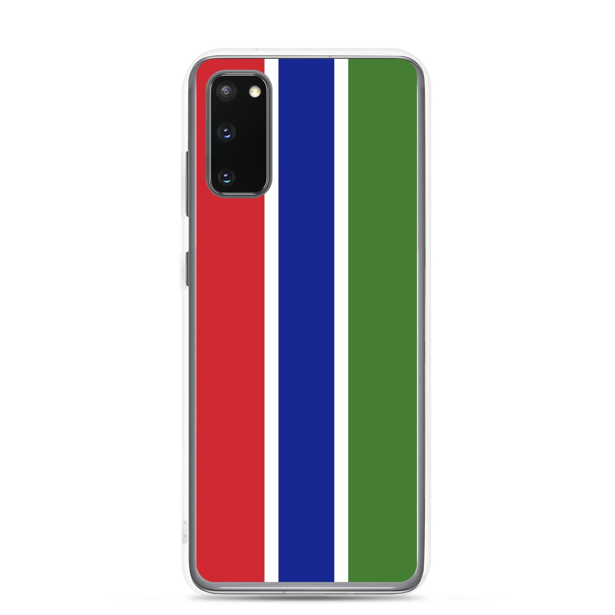 Coque de téléphone avec le drapeau de la Gambie, en TPU, offrant une protection élégante et durable.