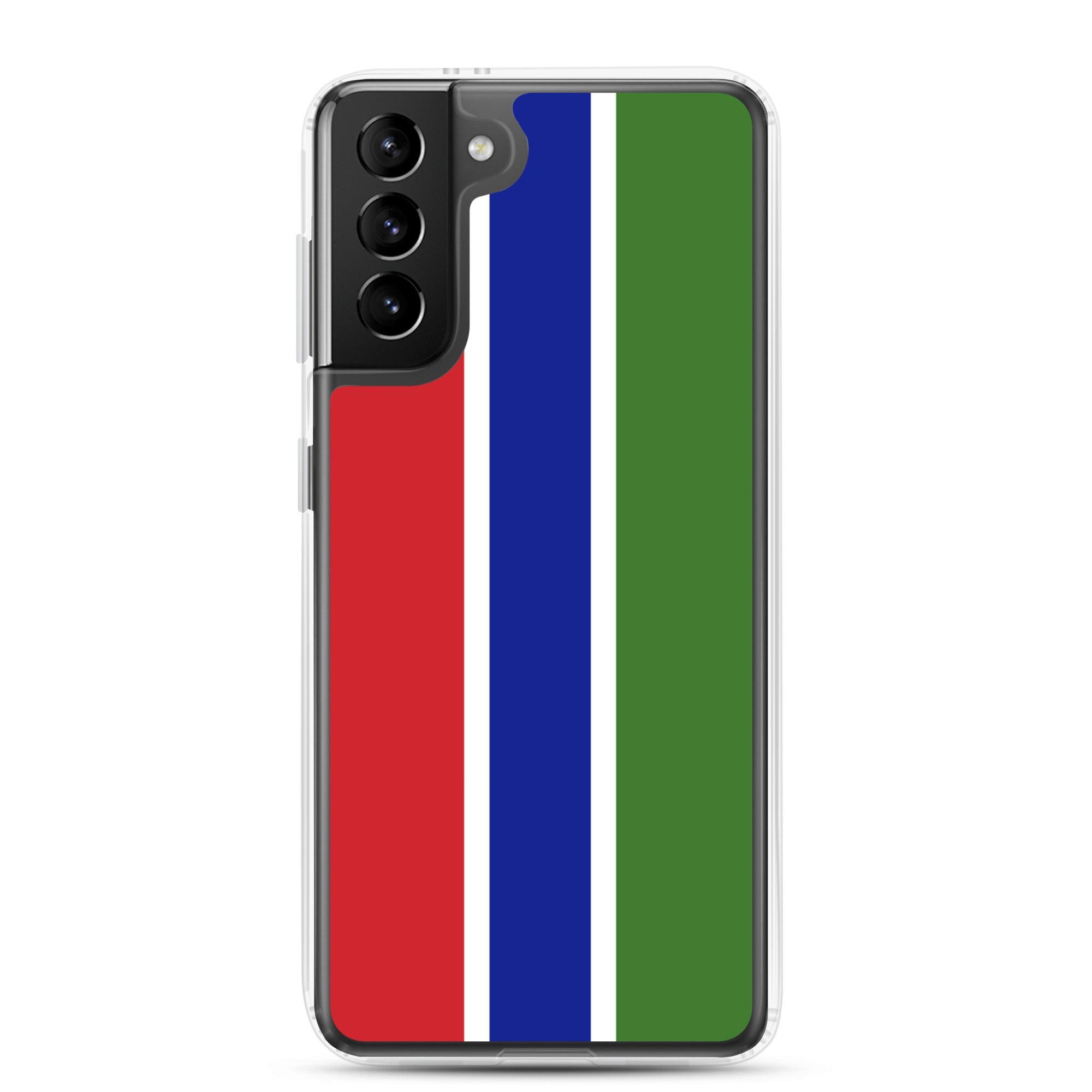 Coque de téléphone avec le drapeau de la Gambie, en TPU, offrant une protection élégante et durable.