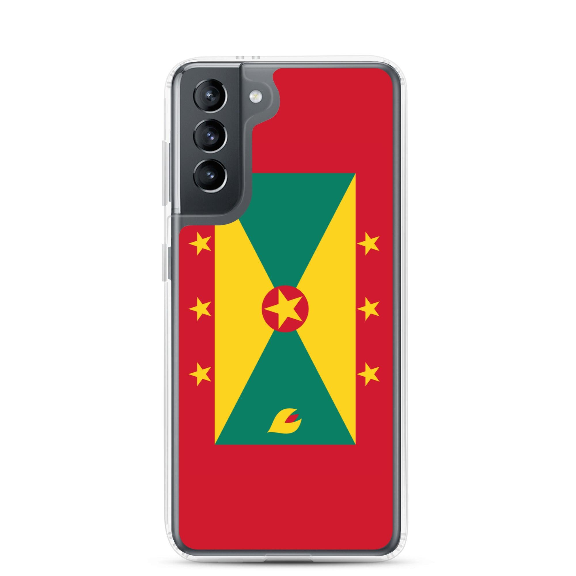 Coque de téléphone avec le drapeau de la Grenade, en TPU, offrant une protection élégante et durable.