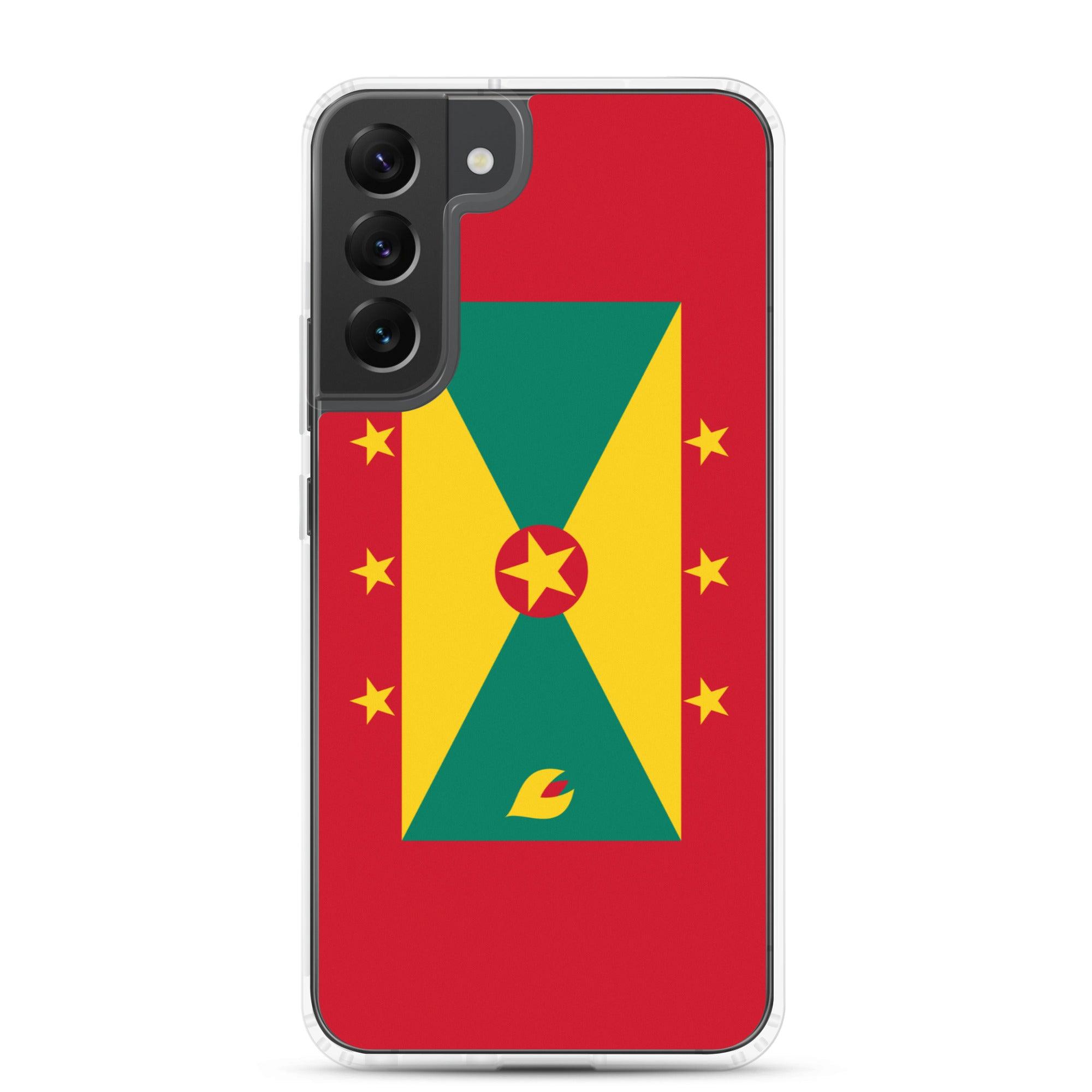 Coque de téléphone avec le drapeau de la Grenade, en TPU, offrant une protection élégante et durable.