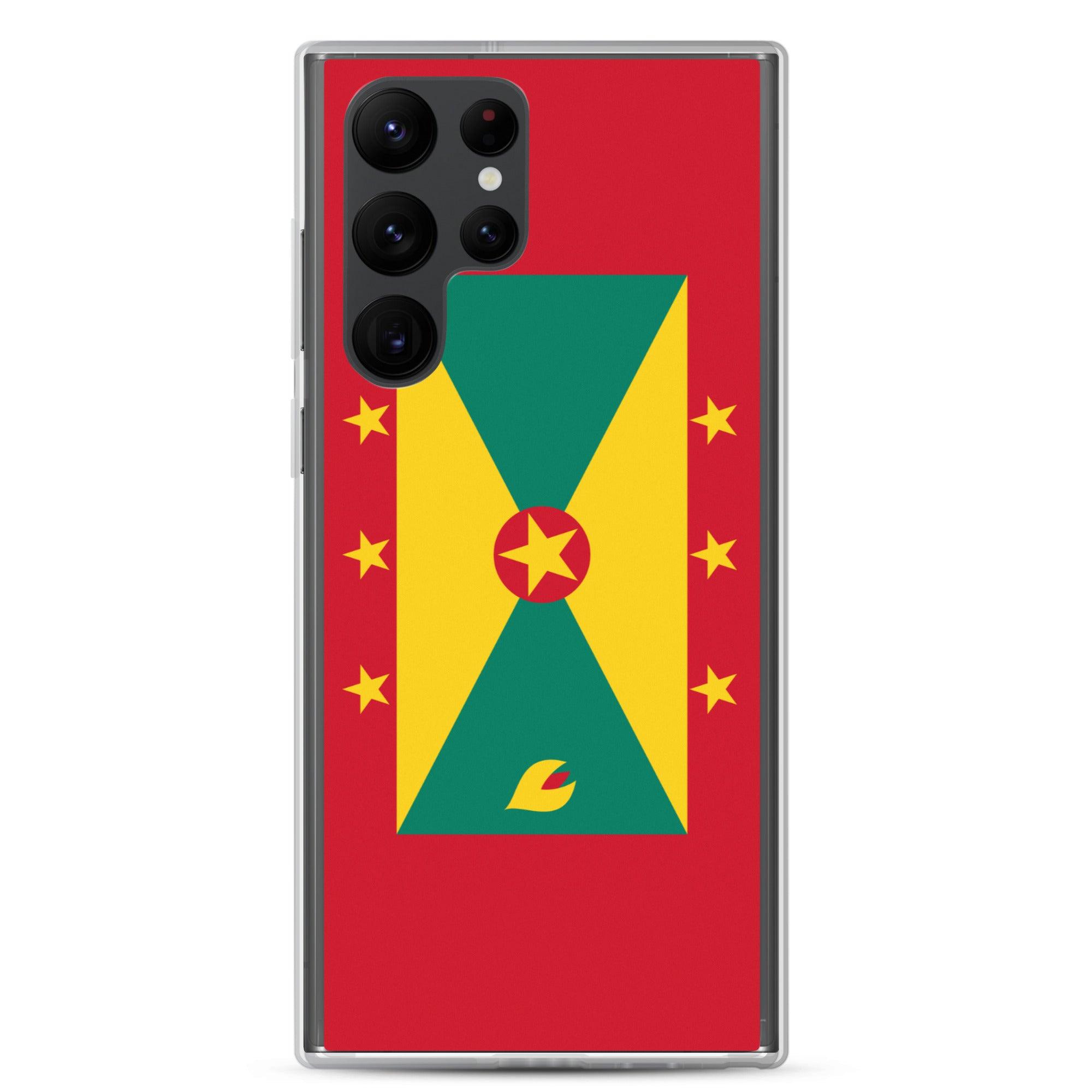 Coque de téléphone avec le drapeau de la Grenade, en TPU, offrant une protection élégante et durable.