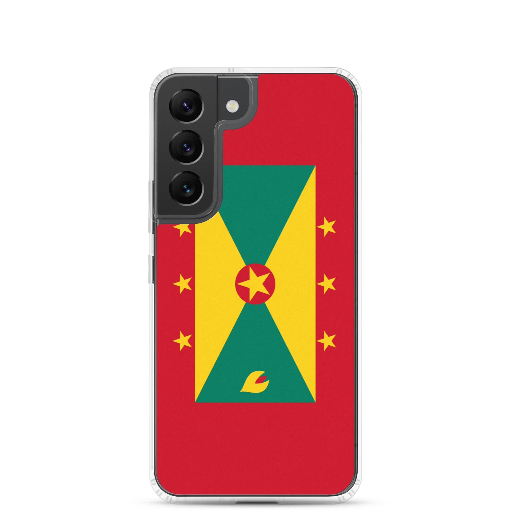 Coque de téléphone avec le drapeau de la Grenade, en TPU, offrant une protection élégante et durable.