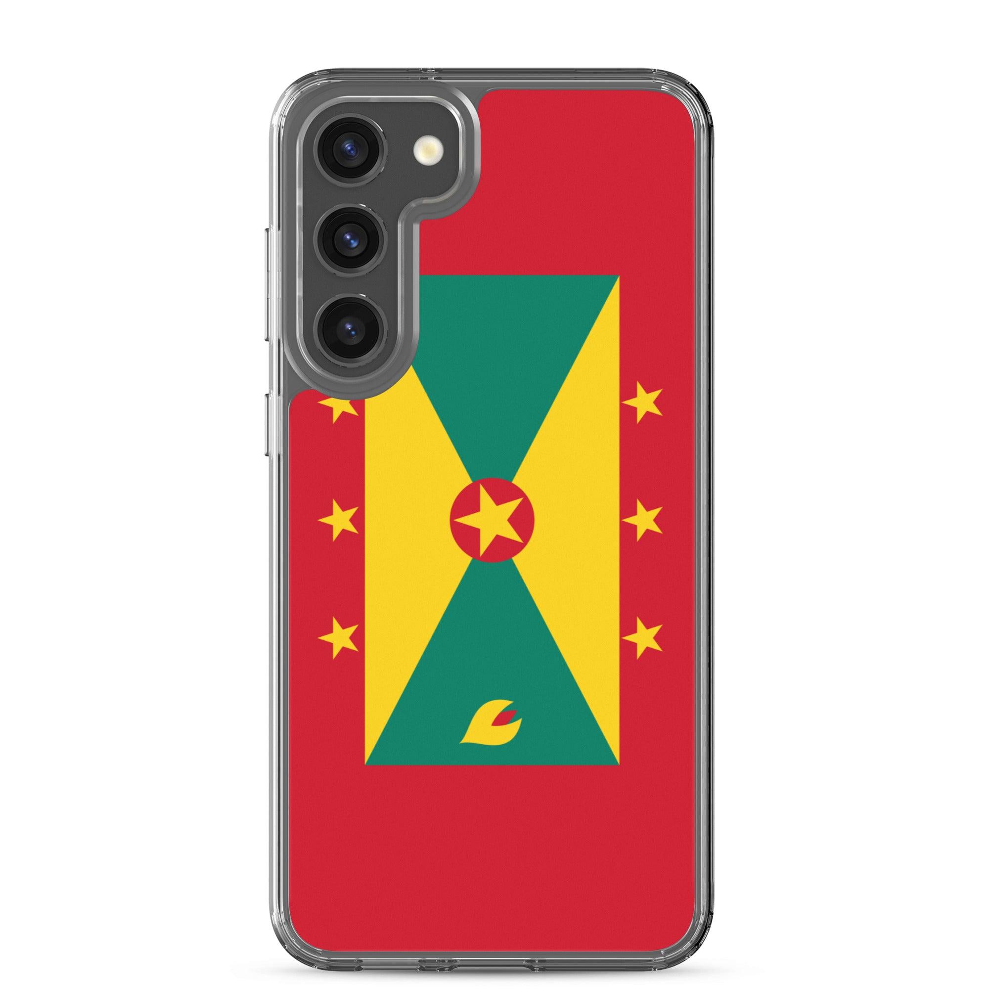 Coque de téléphone avec le drapeau de la Grenade, en TPU, offrant une protection élégante et durable.