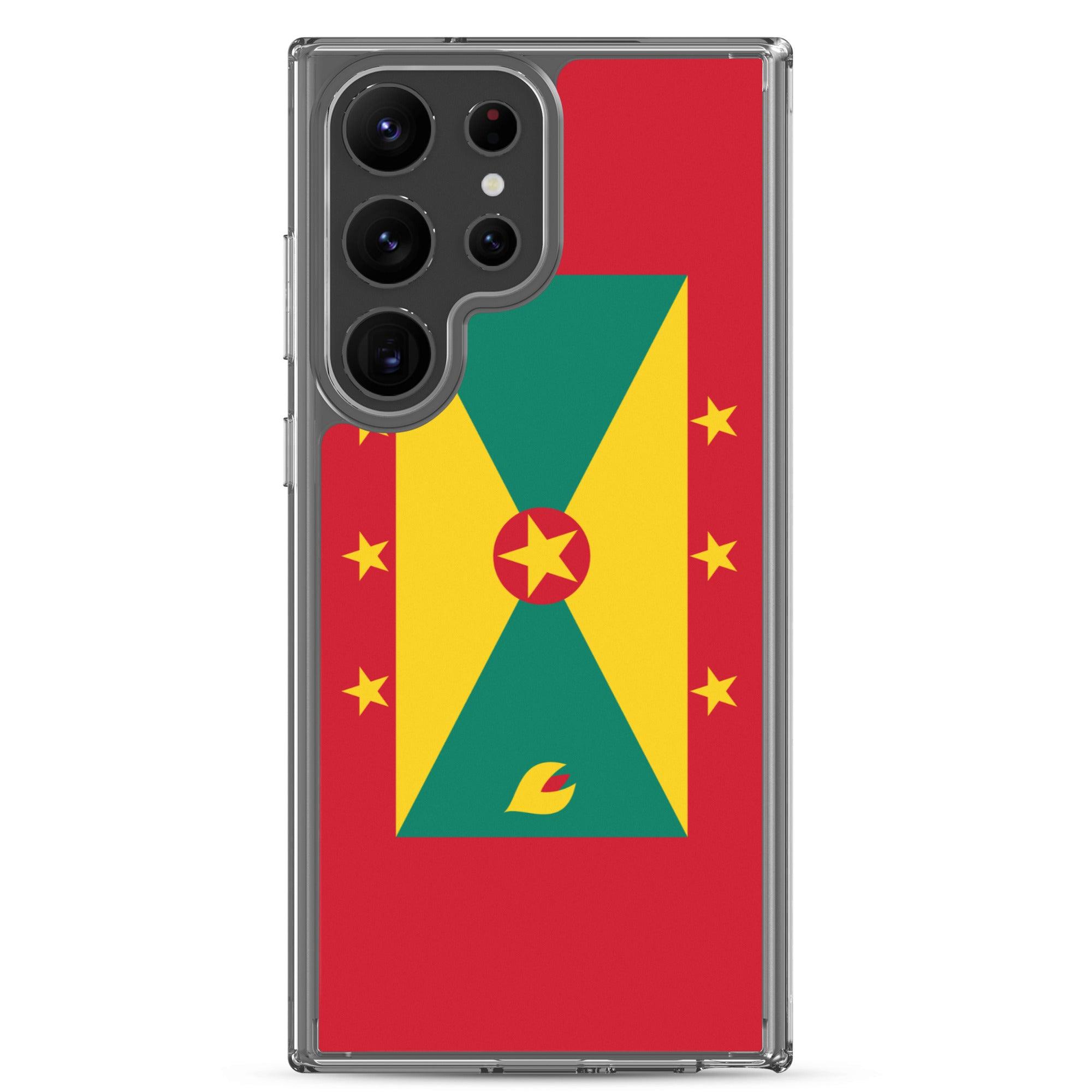 Coque de téléphone avec le drapeau de la Grenade, en TPU, offrant une protection élégante et durable.