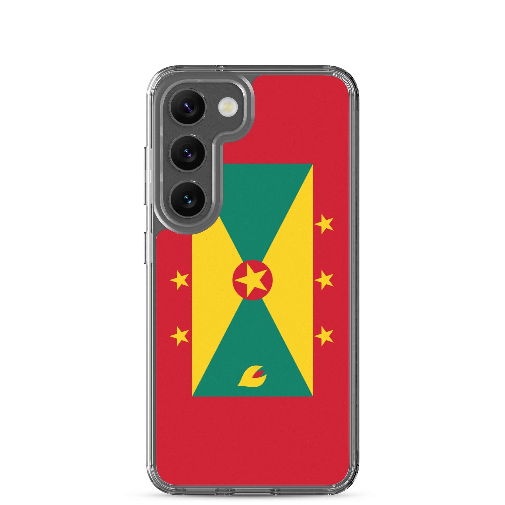 Coque de téléphone avec le drapeau de la Grenade, en TPU, offrant une protection élégante et durable.